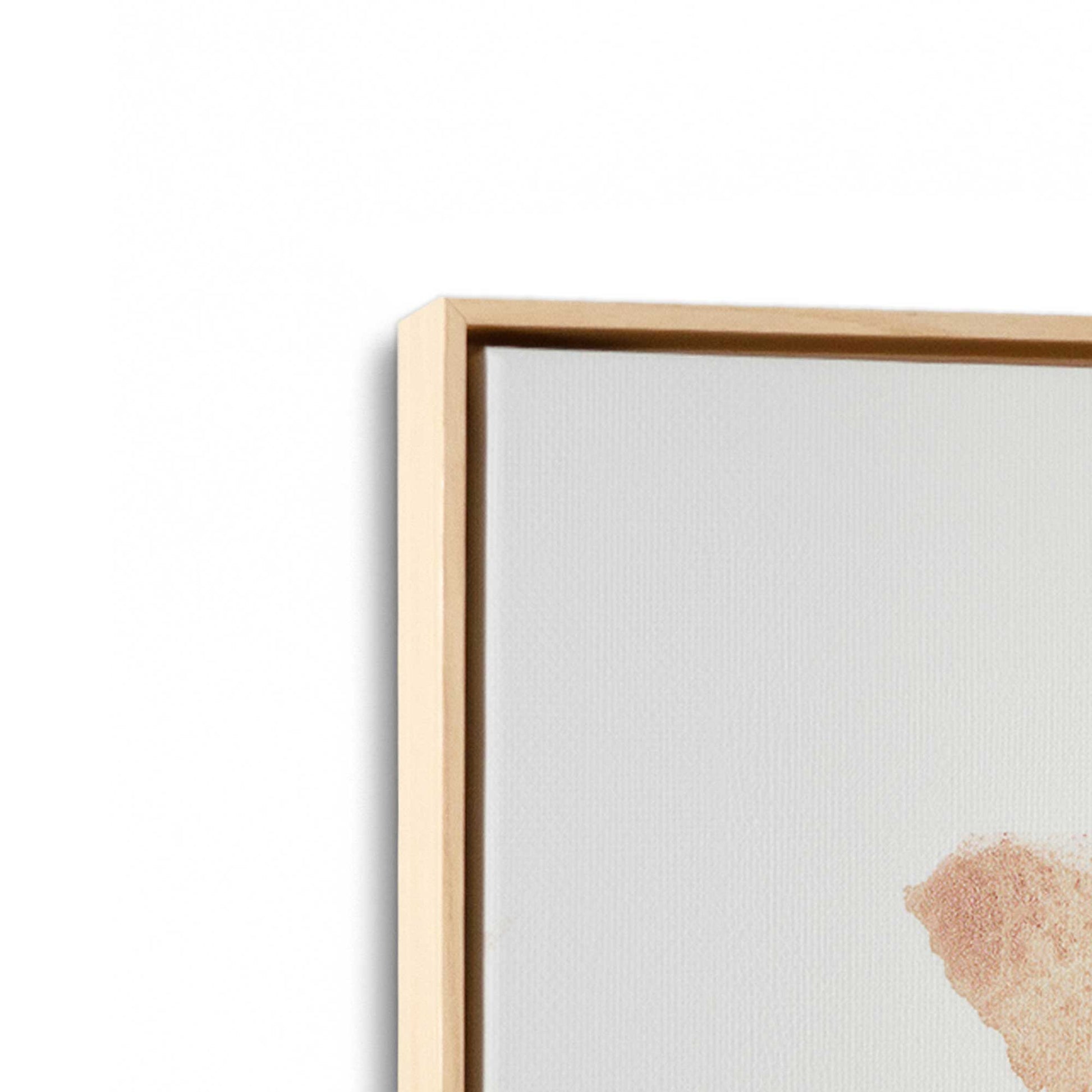 [Color:American Maple], Picture of art in a American Maple frame at an angle