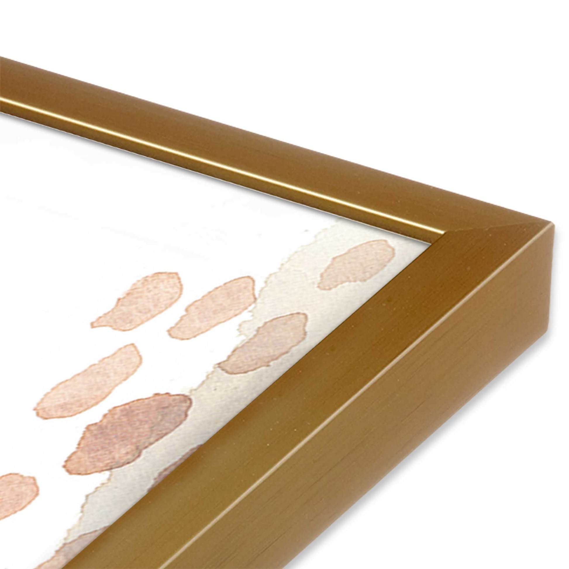 [Color:Polished Gold], Picture of art in a Polished Gold frame at an angle
