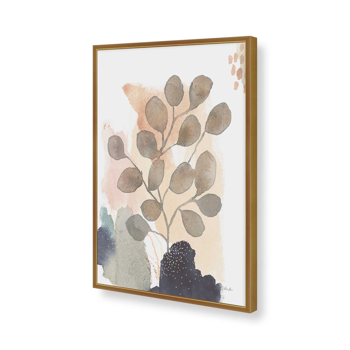 [Color:Polished Gold], Picture of art in a Polished Gold frame of the corner