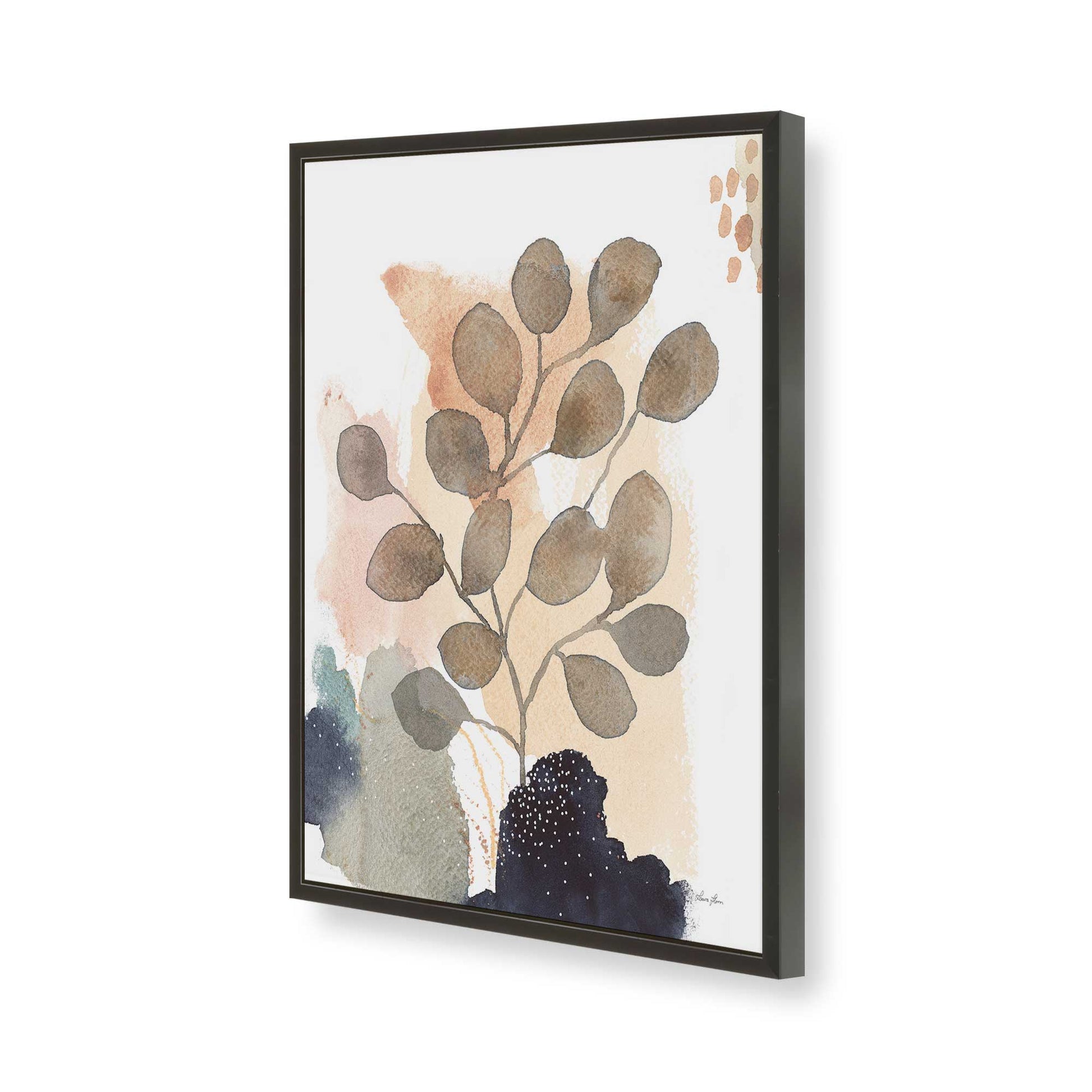 [Color:Satin Black], Picture of art in a Satin Black frame of the corner