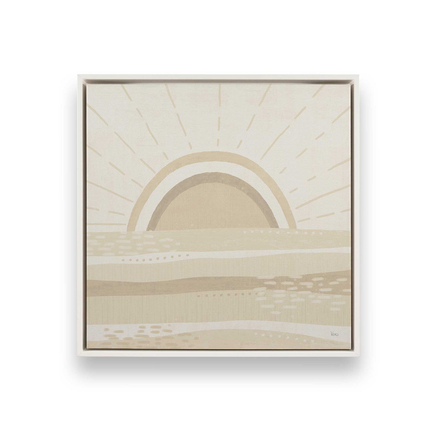 [Color:Opaque White], Picture of art in a White frame