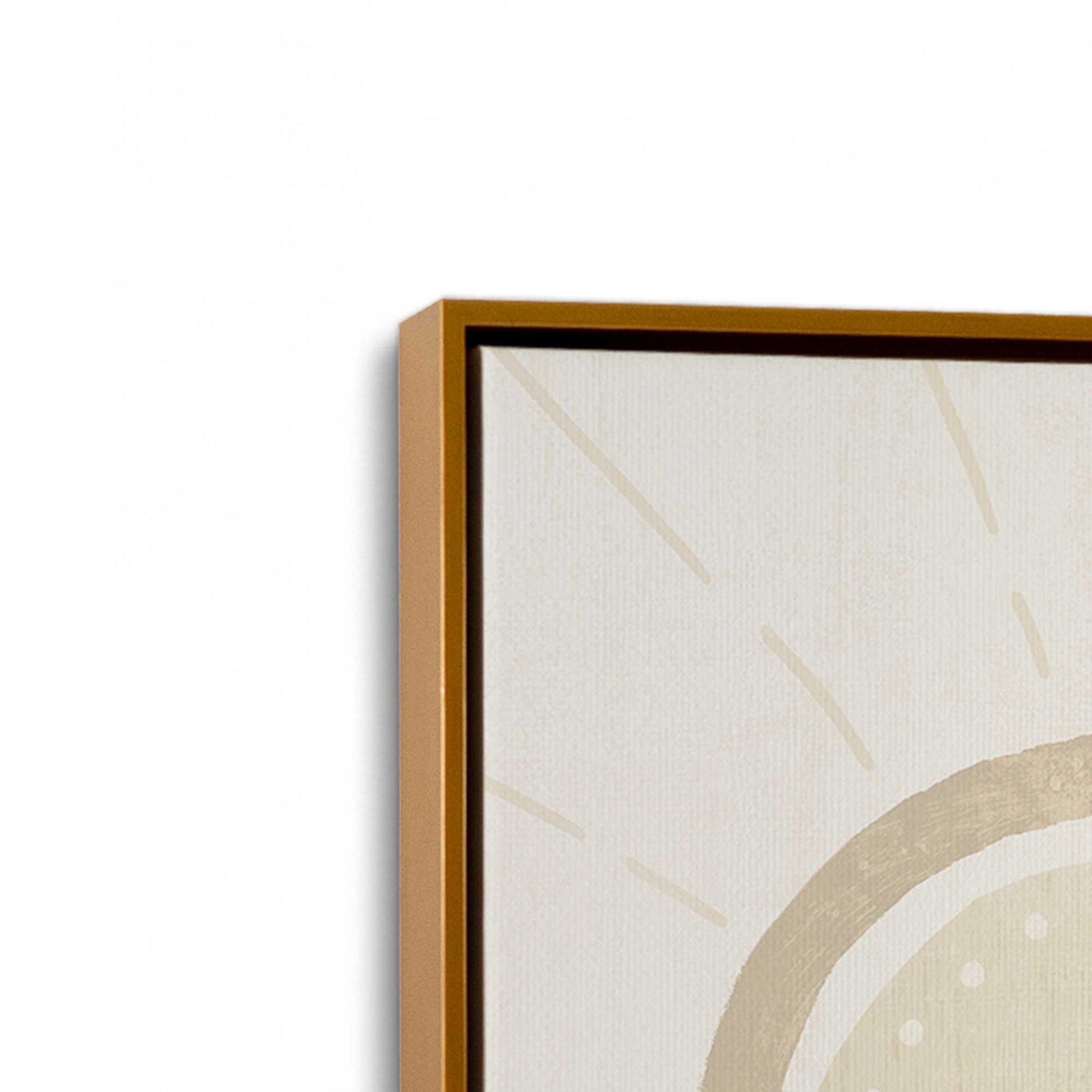 [Color:Polished Gold], Picture of art in a Polished Gold frame at an angle