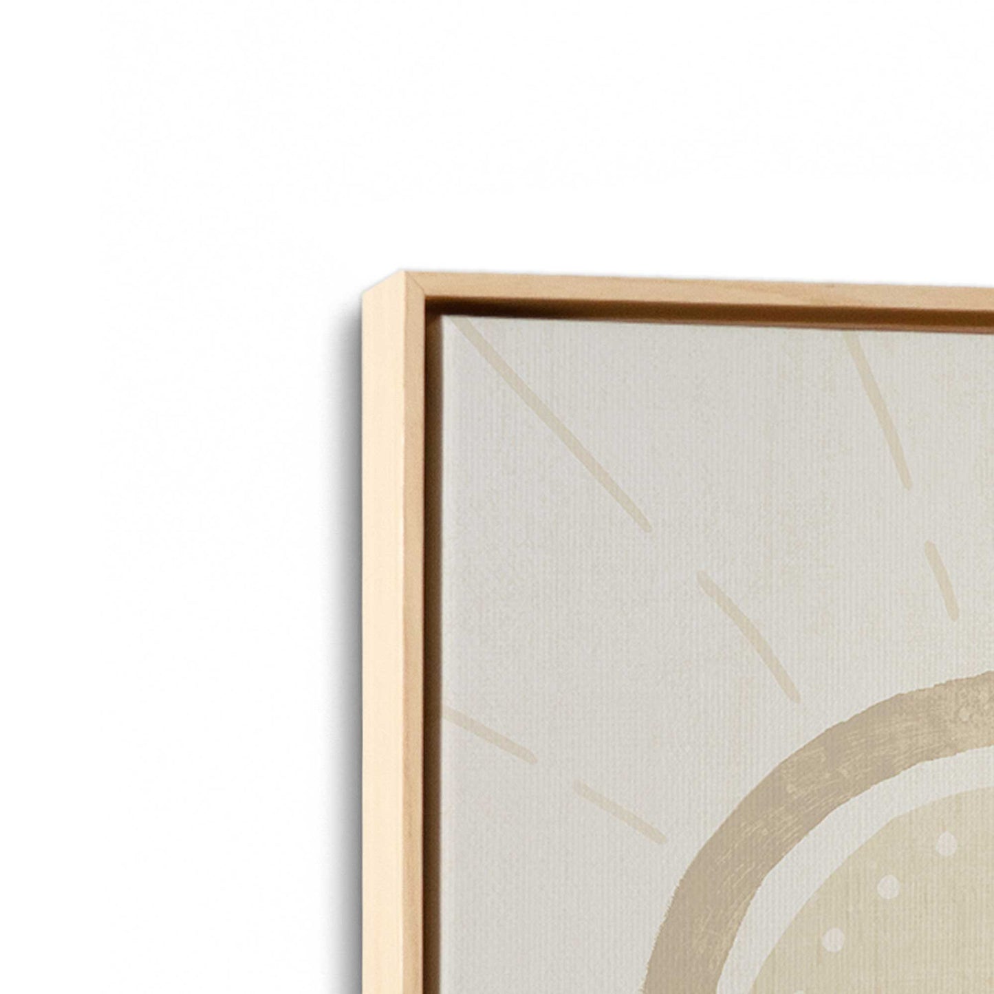 [Color:American Maple], Picture of art in a American Maple frame at an angle