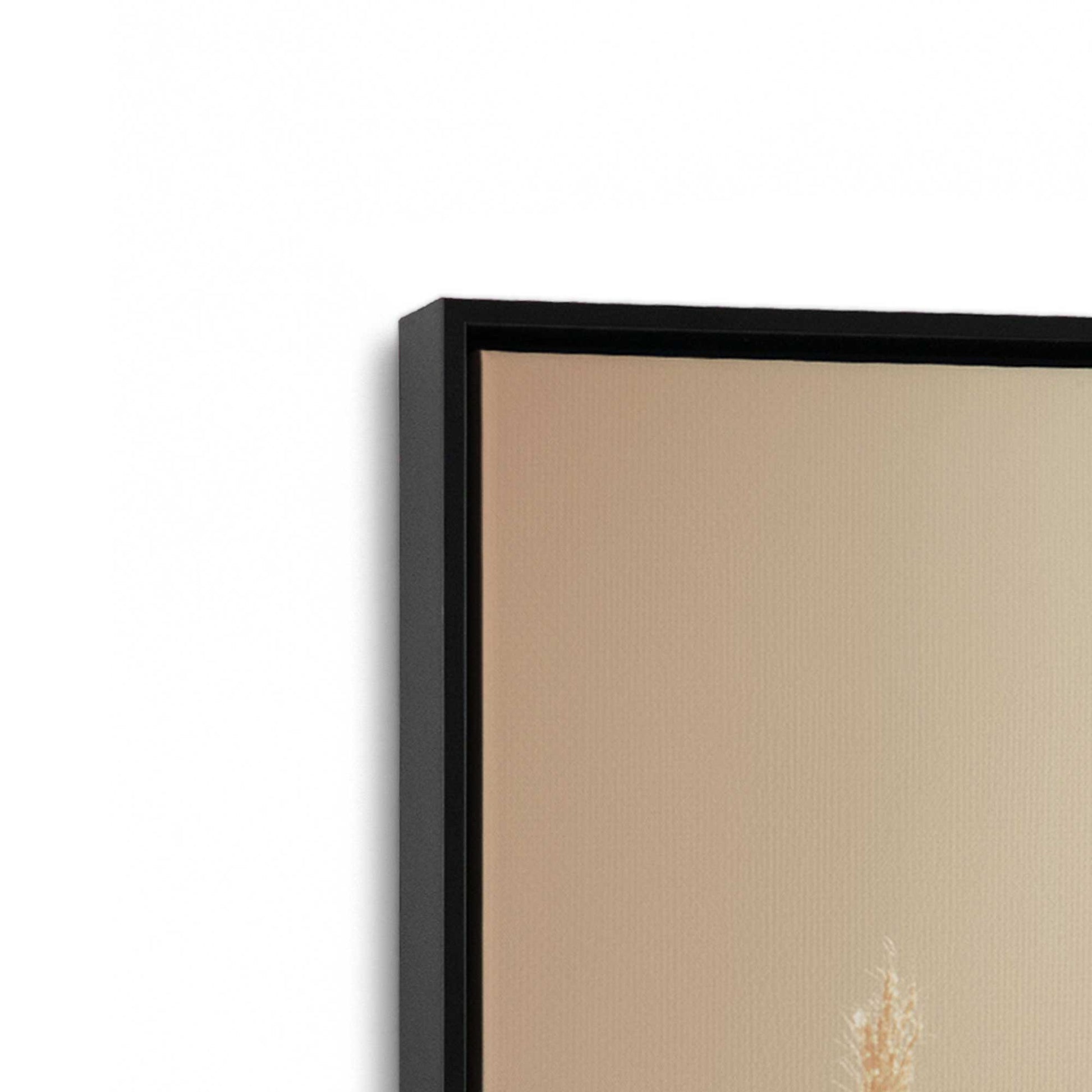 [Color:Satin Black], Picture of art in a Satin Black frame at an angle