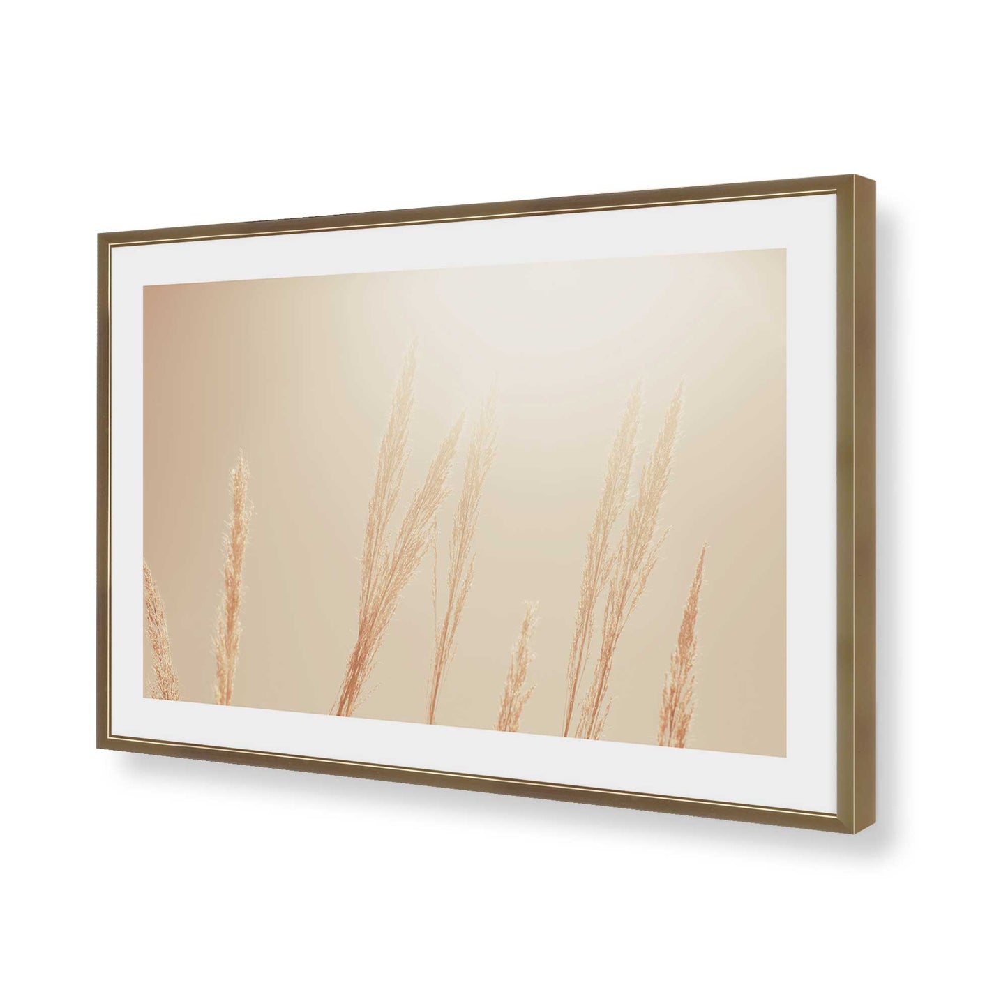 [Color:Brushed Gold], Picture of art in a Brushed Gold frame of the corner