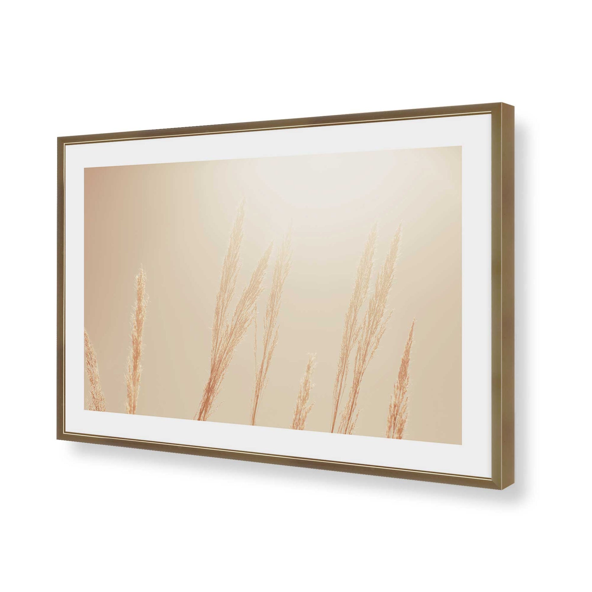 [Color:Brushed Gold], Picture of art in a Brushed Gold frame of the corner