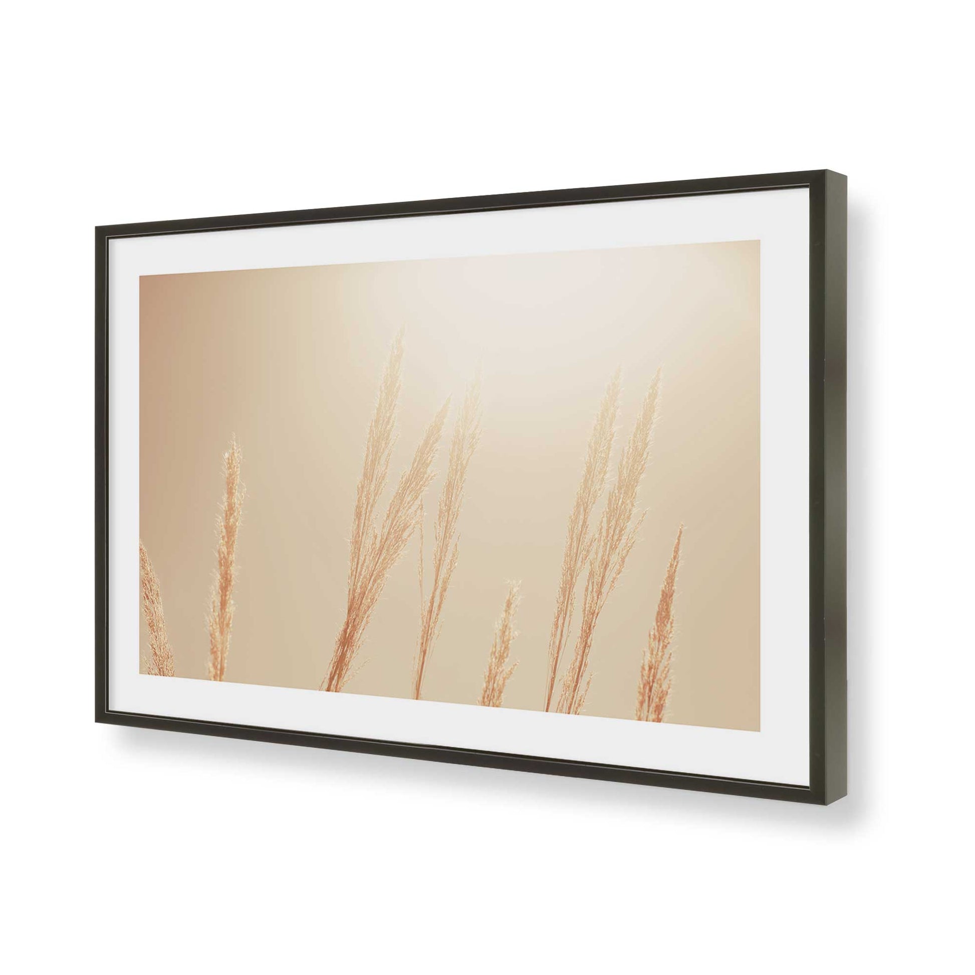 [Color:Satin Black], Picture of art in a Satin Black frame of the corner