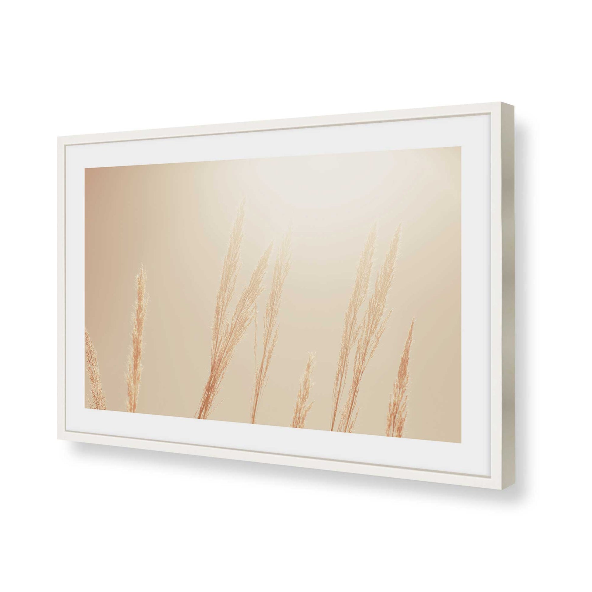 [Color:Opaque White], Picture of art in a Opaque White frame of the corner