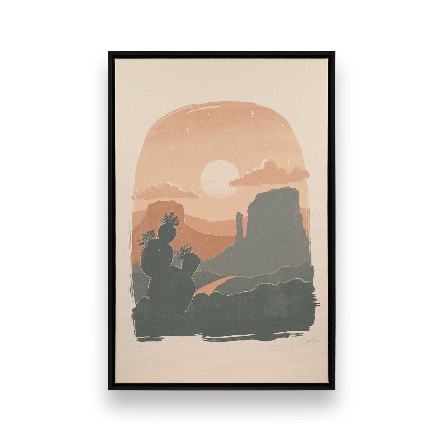 [Color:Satin Black], Picture of art in a Satin Black frame