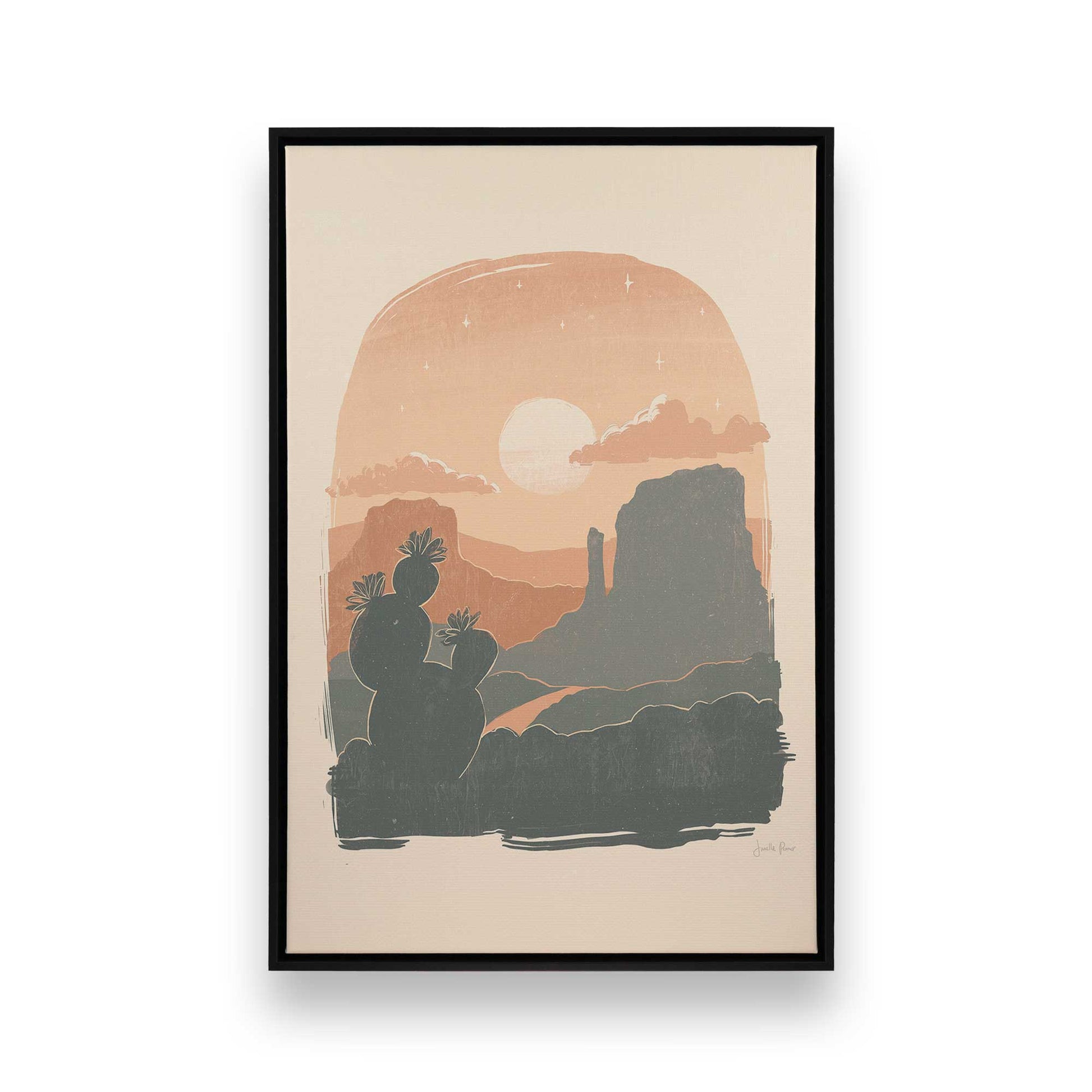 [Color:Satin Black], Picture of art in a Satin Black frame