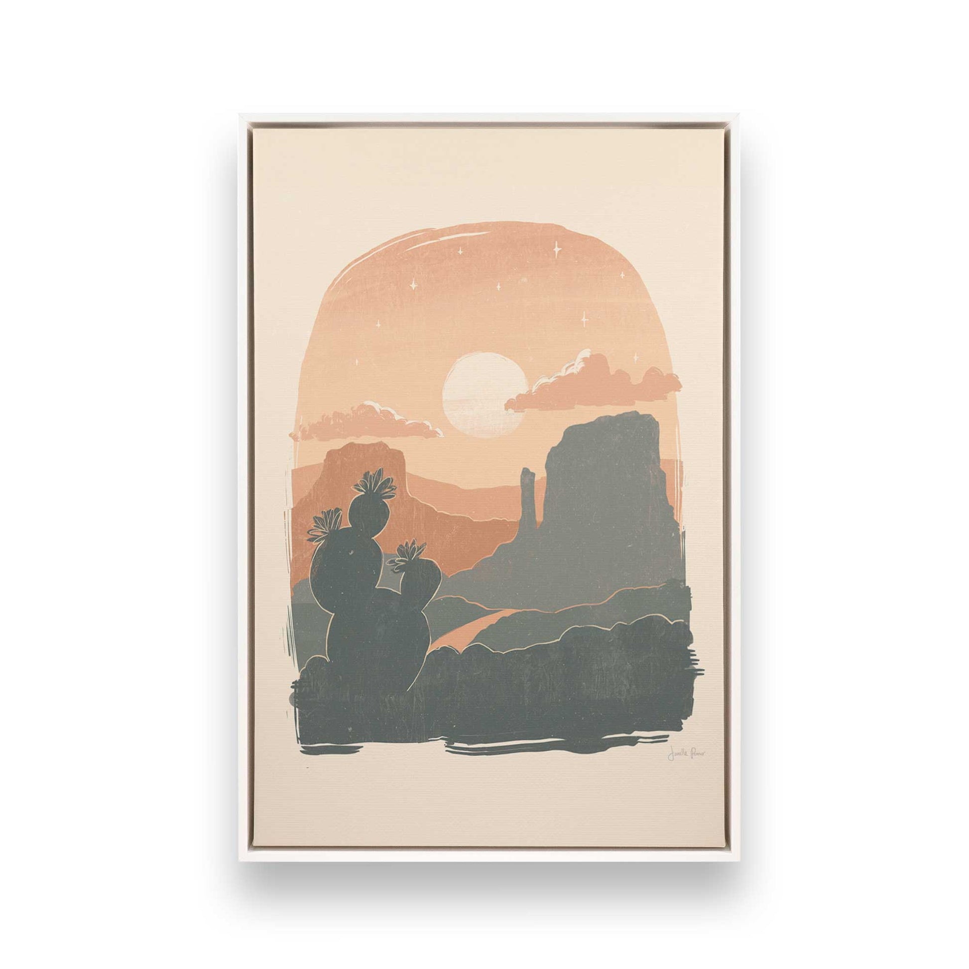 [Color:Opaque White], Picture of art in a White frame