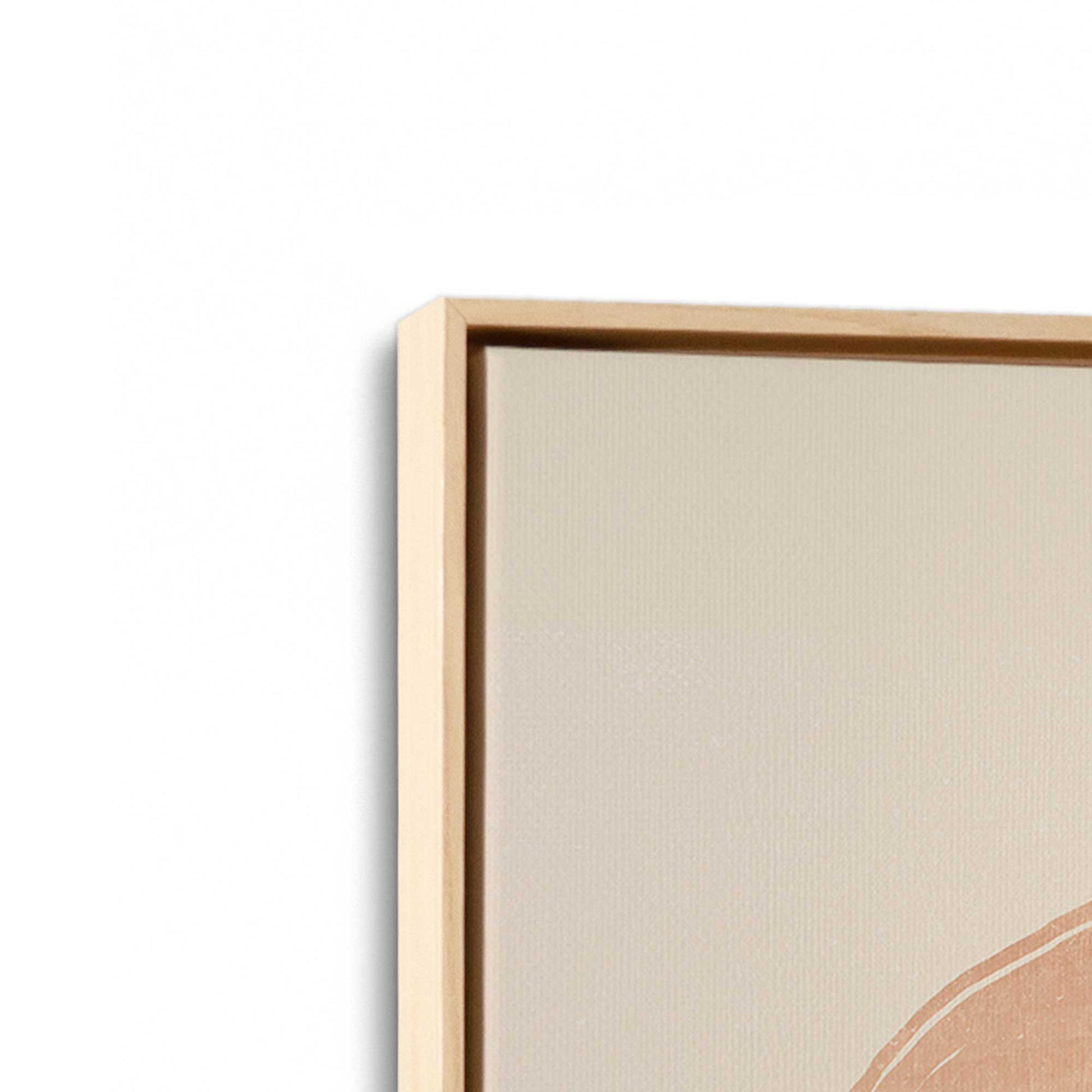 [Color:American Maple], Picture of art in a American Maple frame at an angle
