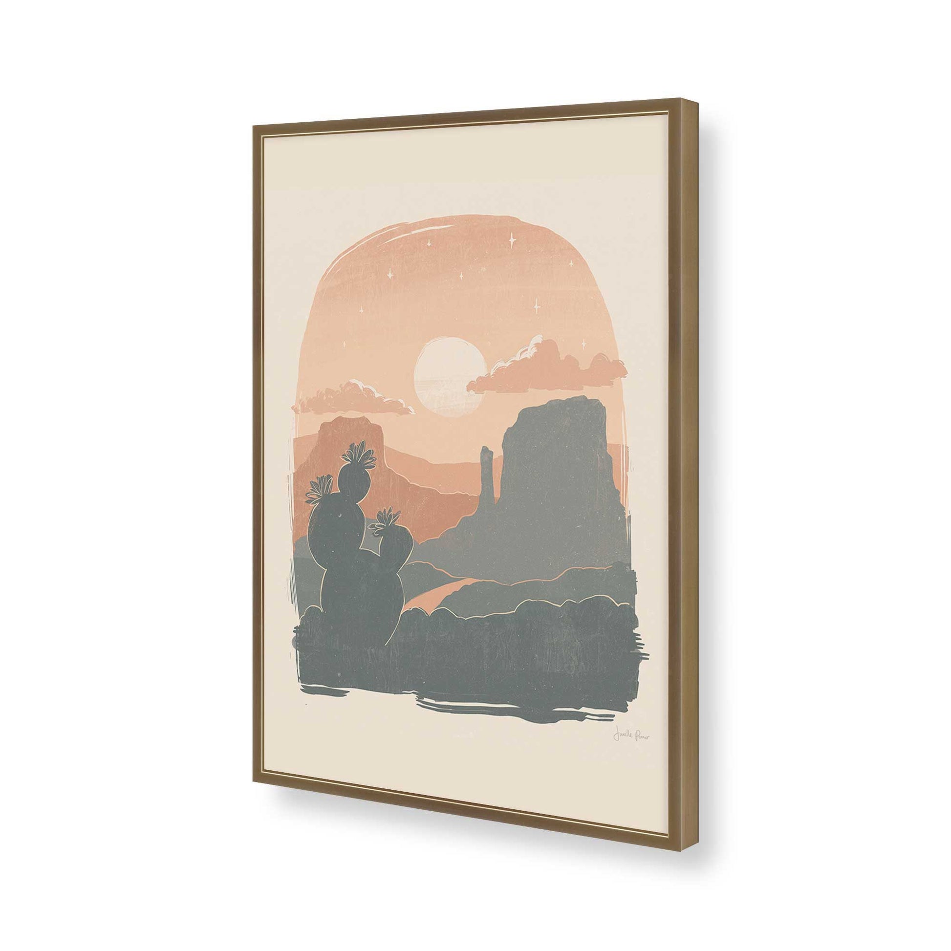 [Color:Brushed Gold], Picture of art in a Brushed Gold frame of the corner