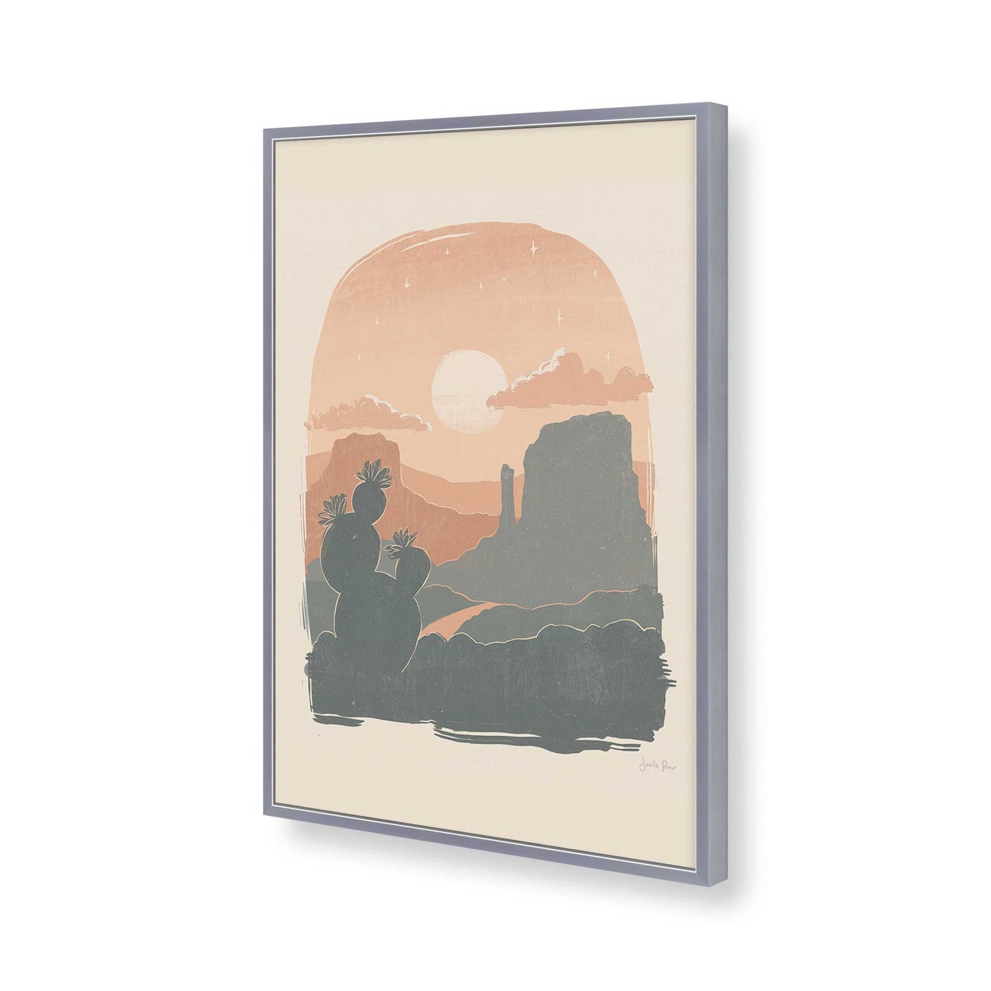 [Color:Polished Chrome], Picture of art in a Polished Chrome frame of the corner