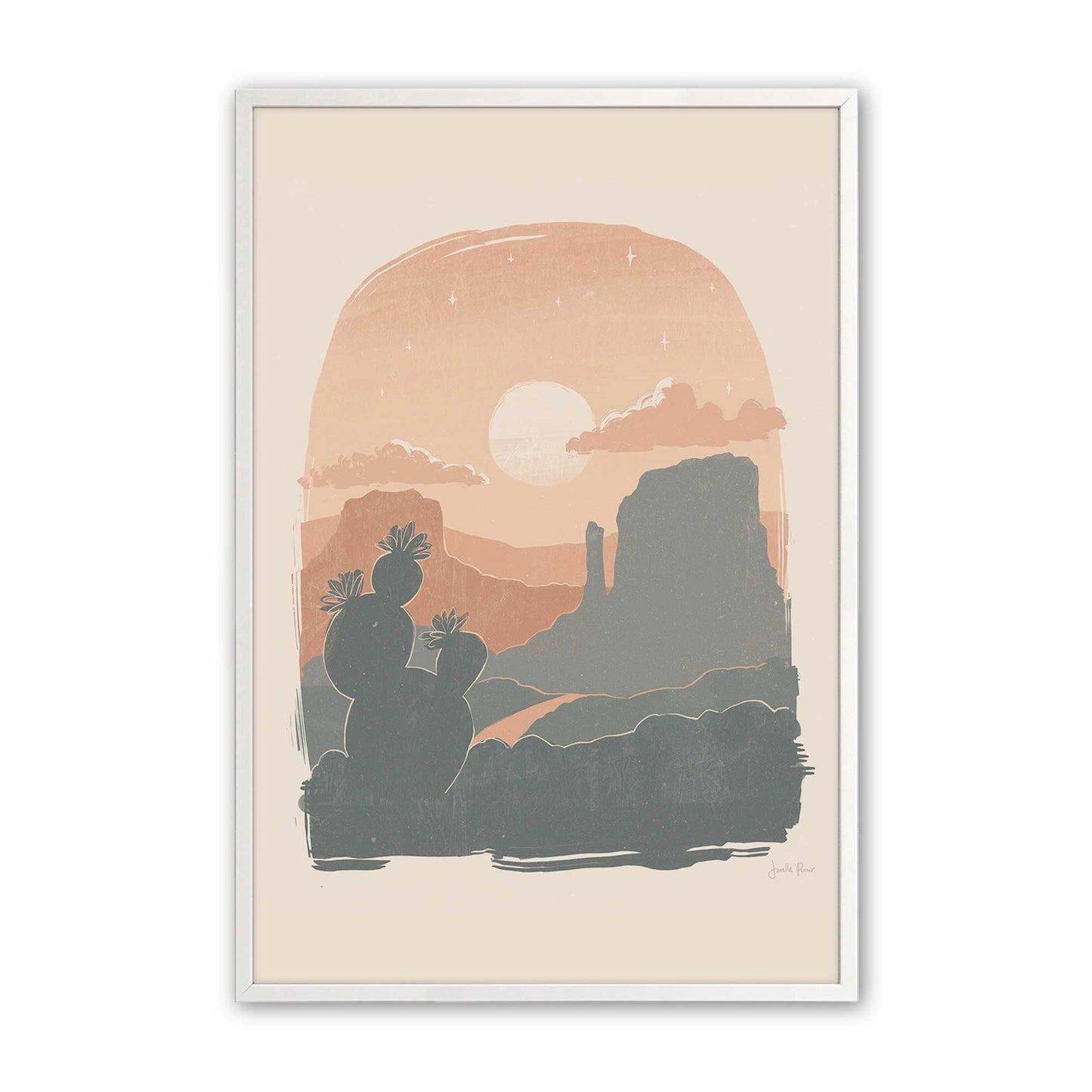 [Color:Opaque White], Picture of art in a Opaque White frame