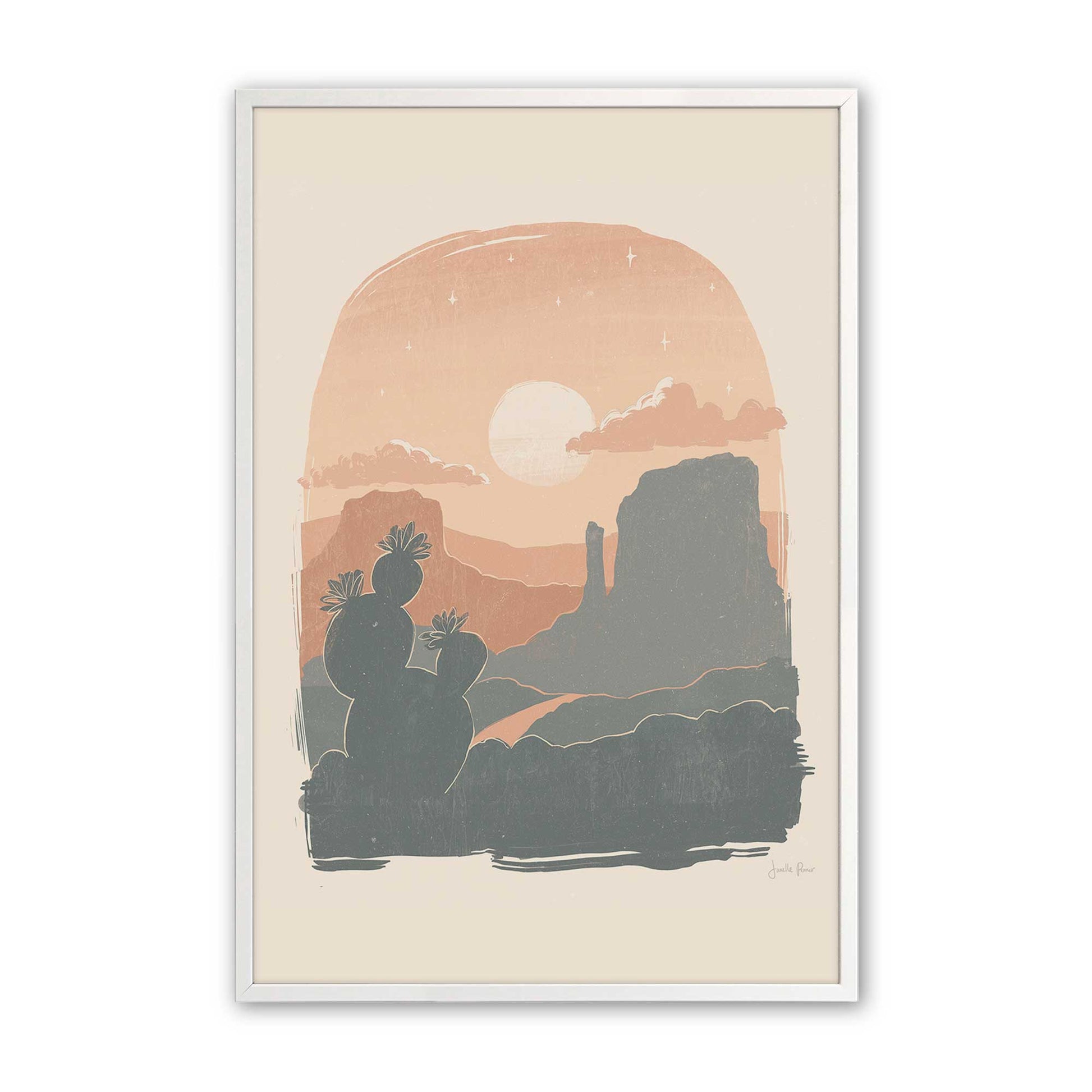 [Color:Opaque White], Picture of art in a Opaque White frame