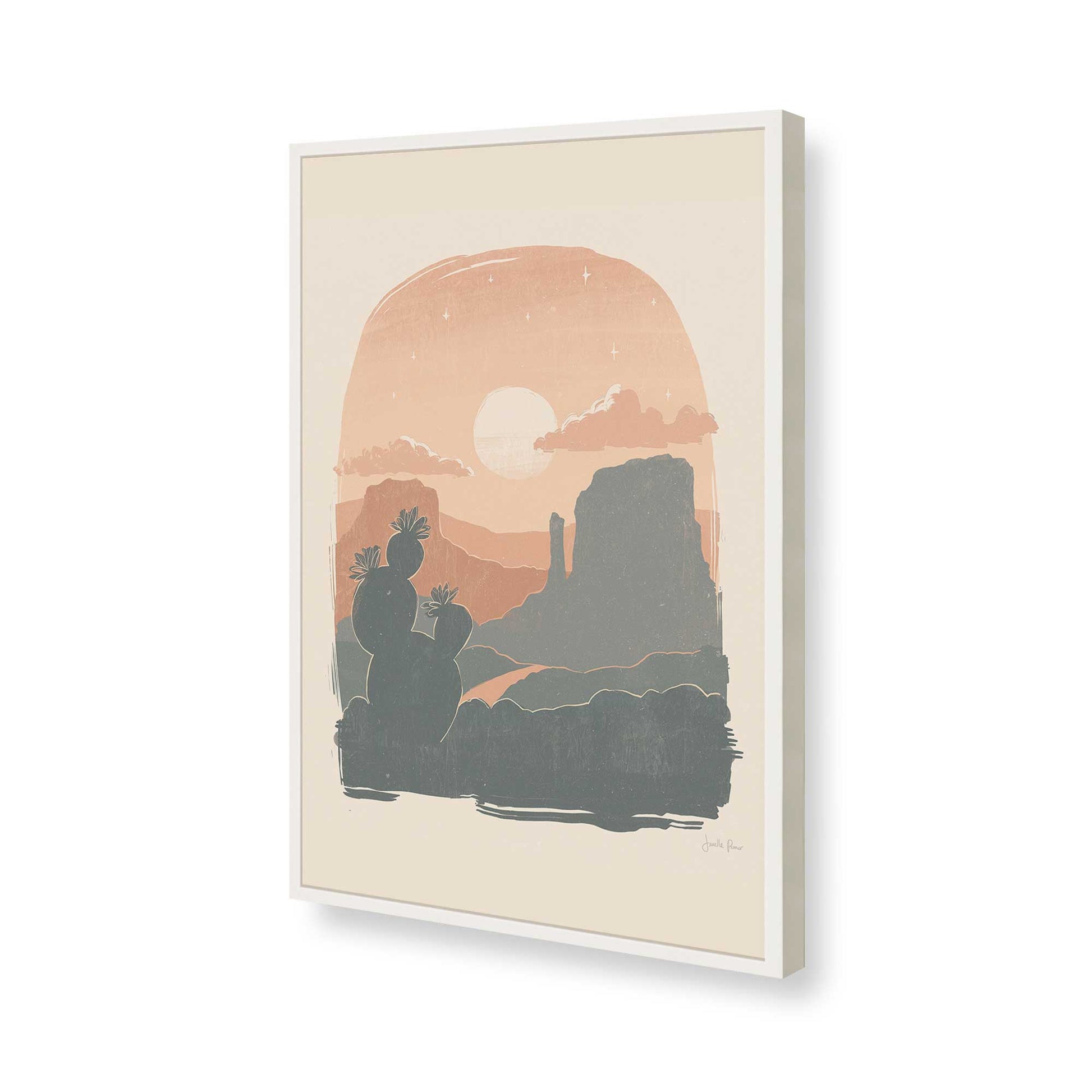 [Color:Opaque White], Picture of art in a Opaque White frame of the corner