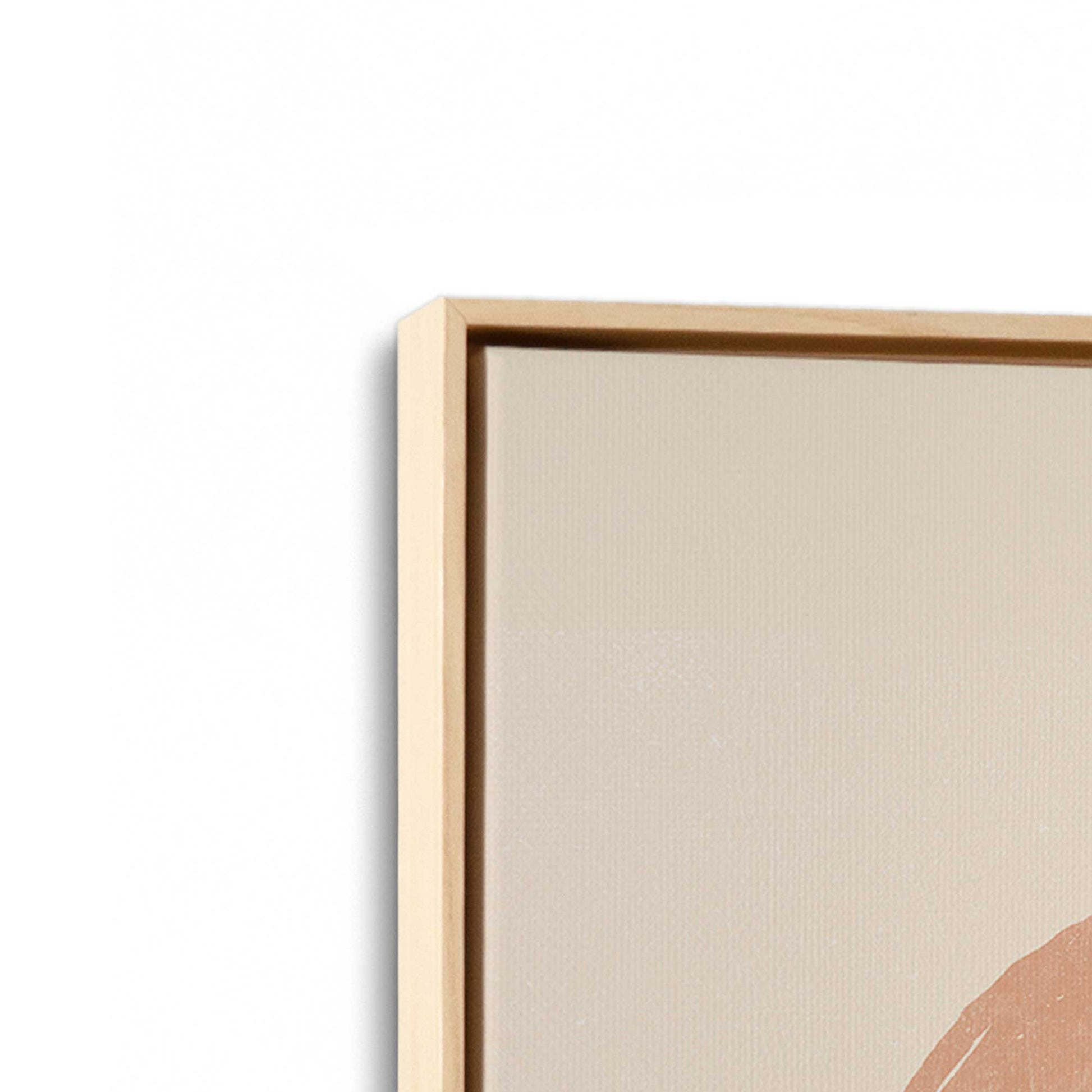 [Color:American Maple], Picture of art in a American Maple frame at an angle