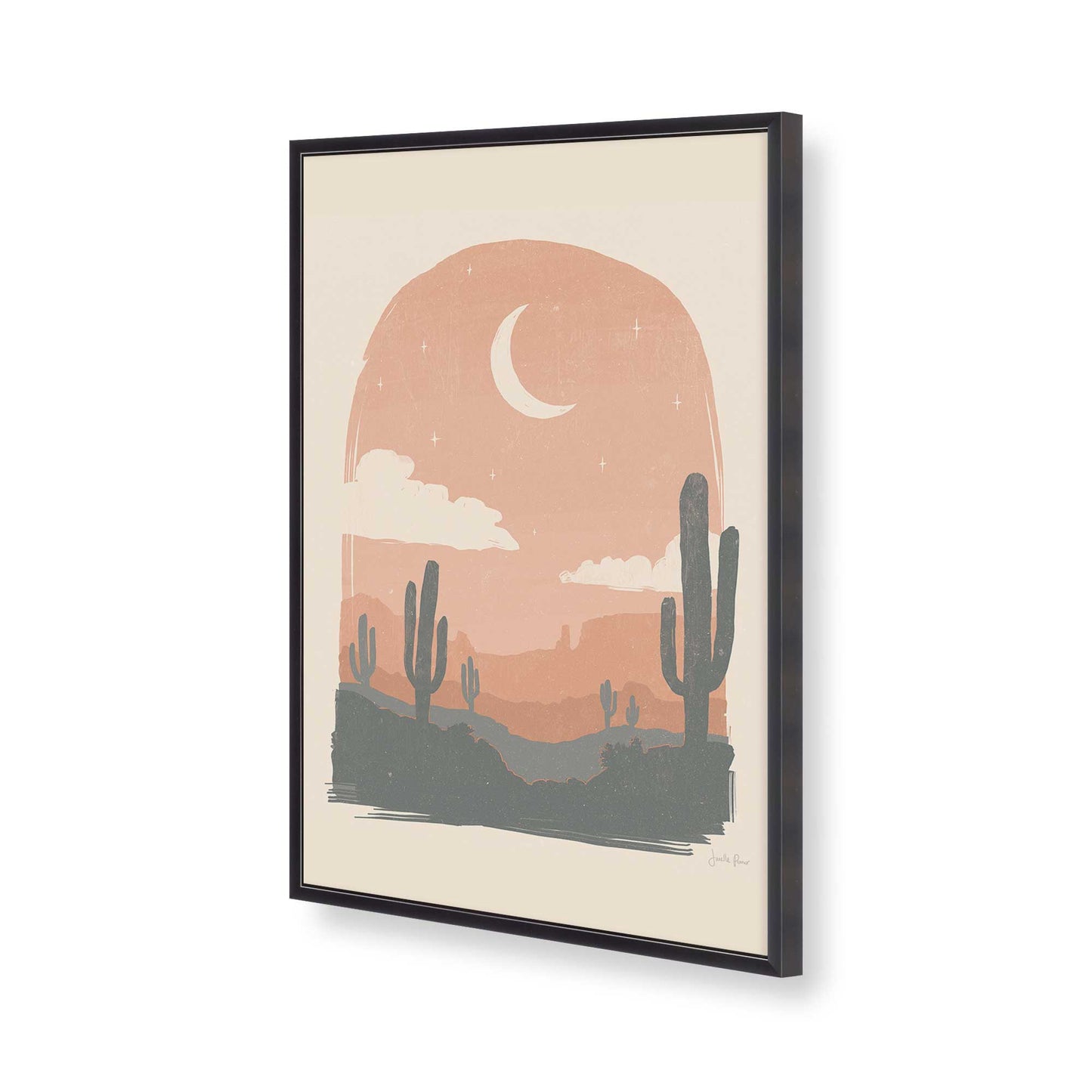 [Color:Weathered Zinc], Picture of art in a Weathered Zinc frame of the corner