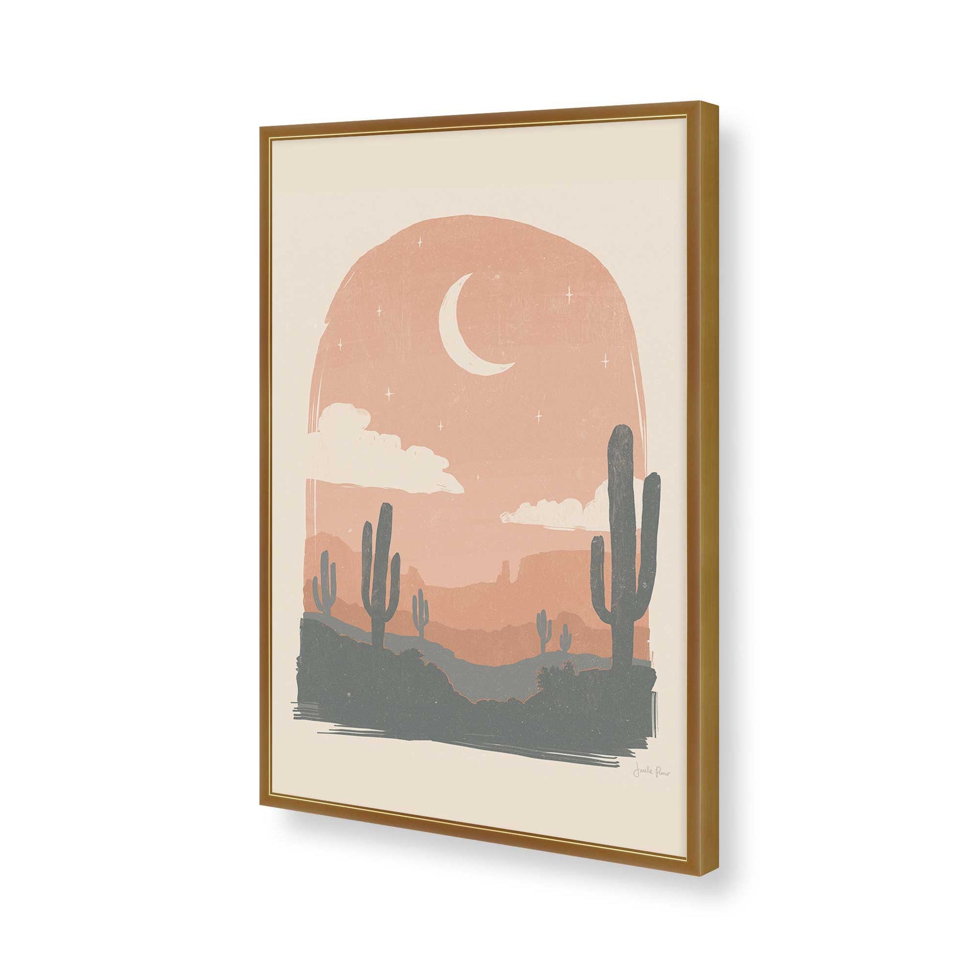 [Color:Polished Gold], Picture of art in a Polished Gold frame of the corner