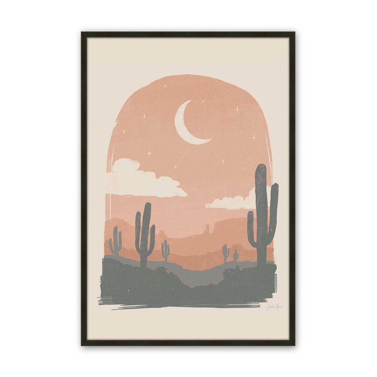 [Color:Satin Black], Picture of art in a Satin Black frame