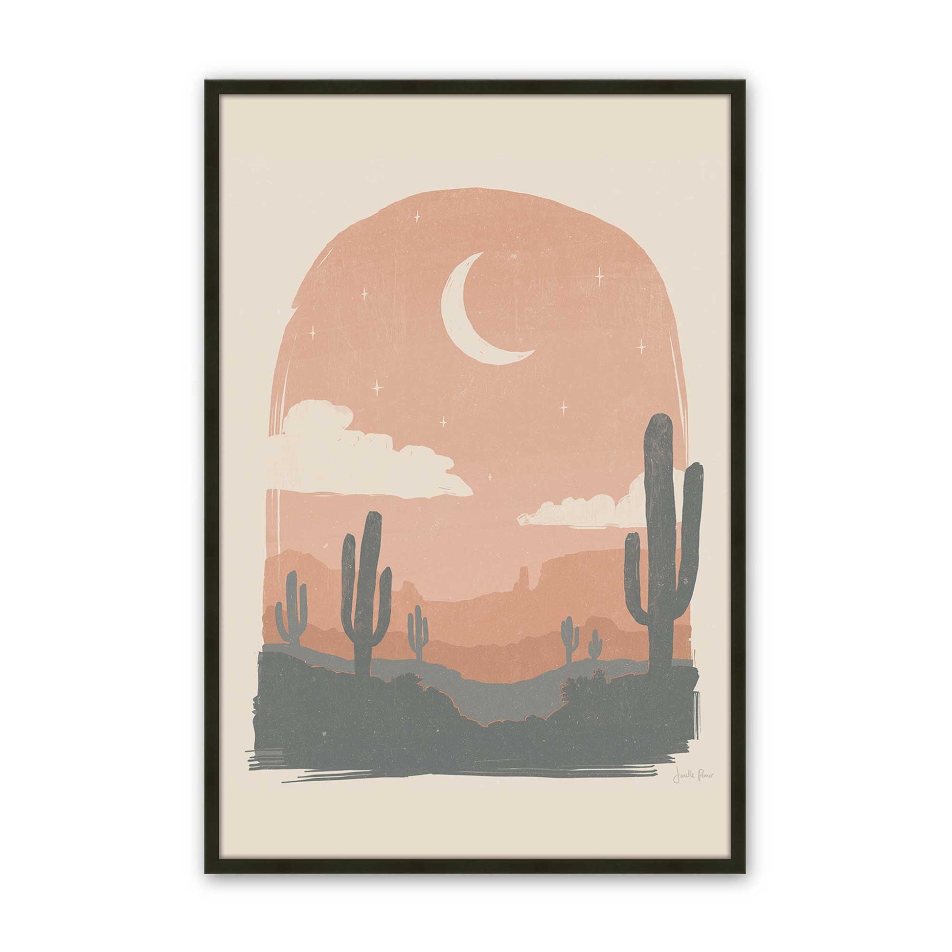 [Color:Satin Black], Picture of art in a Satin Black frame