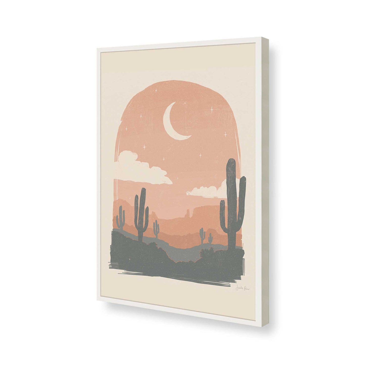 [Color:Opaque White], Picture of art in a Opaque White frame of the corner