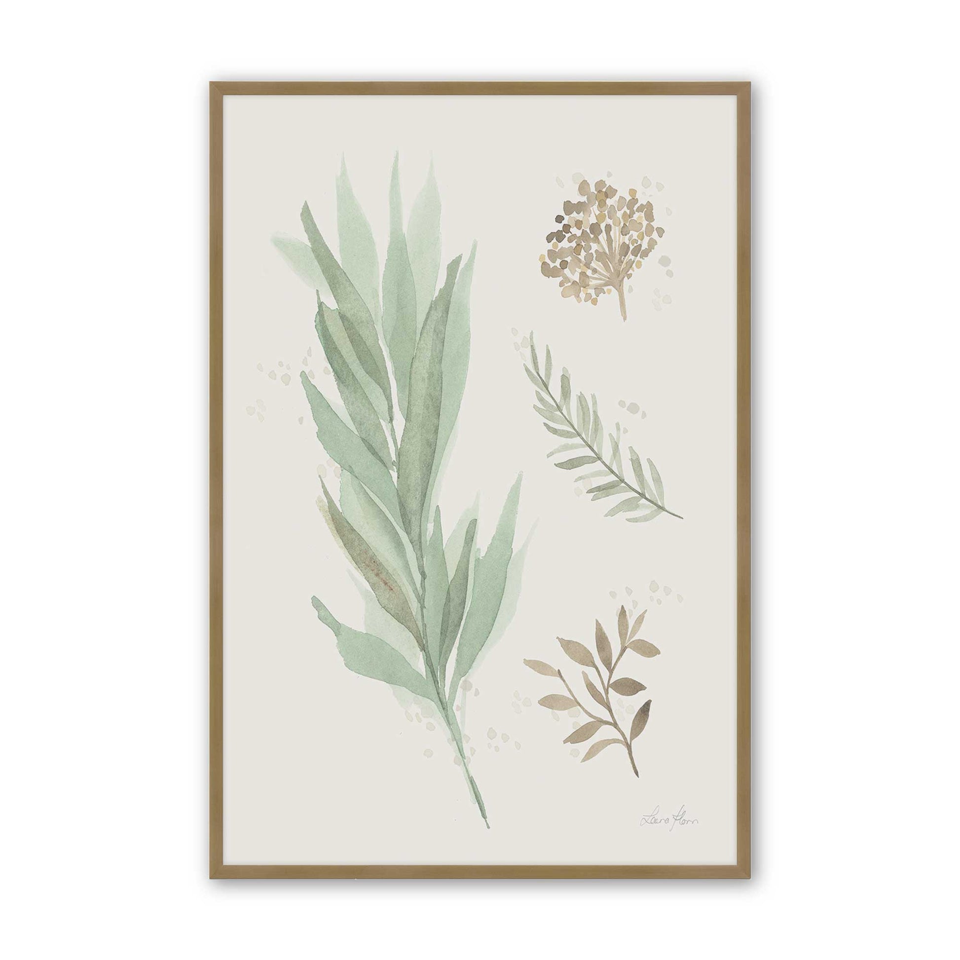 [Color:Brushed Gold], Picture of art in a Brushed Gold frame