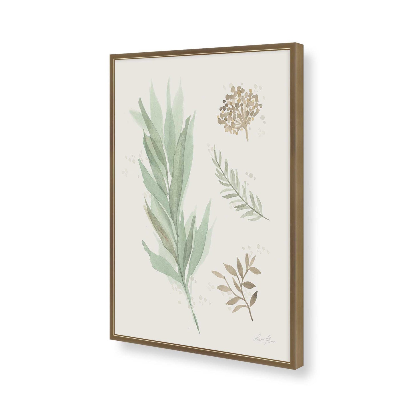 [Color:Brushed Gold], Picture of art in a Brushed Gold frame of the corner