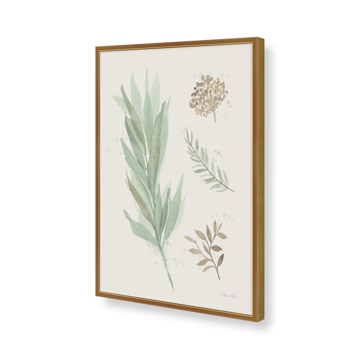 [Color:Polished Gold], Picture of art in a Polished Gold frame of the corner