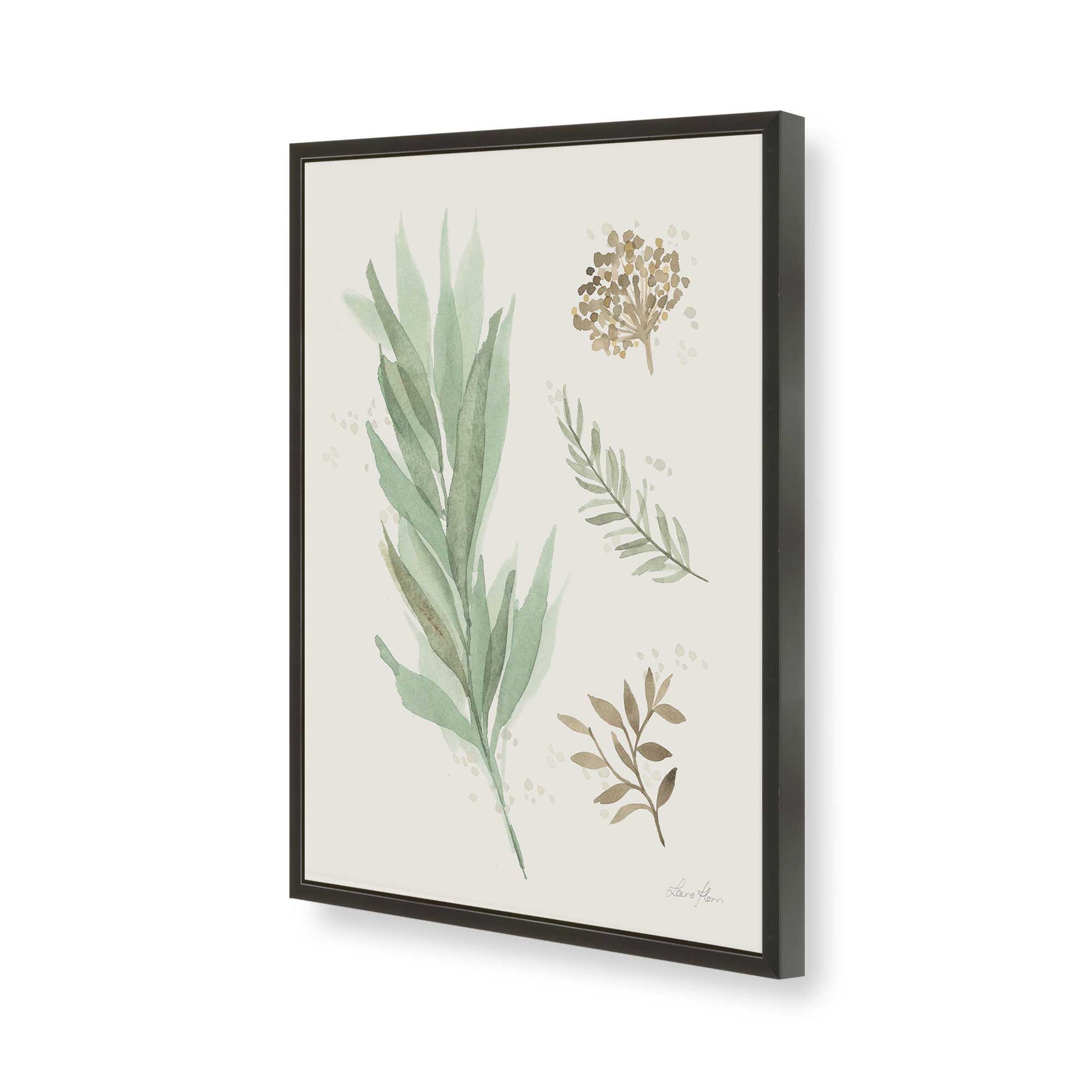 [Color:Satin Black], Picture of art in a Satin Black frame of the corner