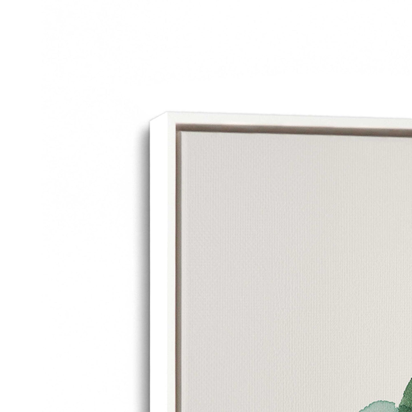 [Color:Opaque White], Picture of art in a White frame at an angle