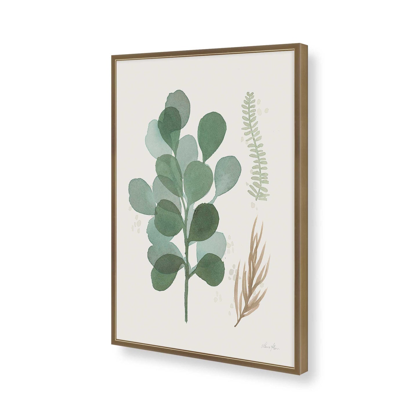 [Color:Brushed Gold], Picture of art in a Brushed Gold frame of the corner