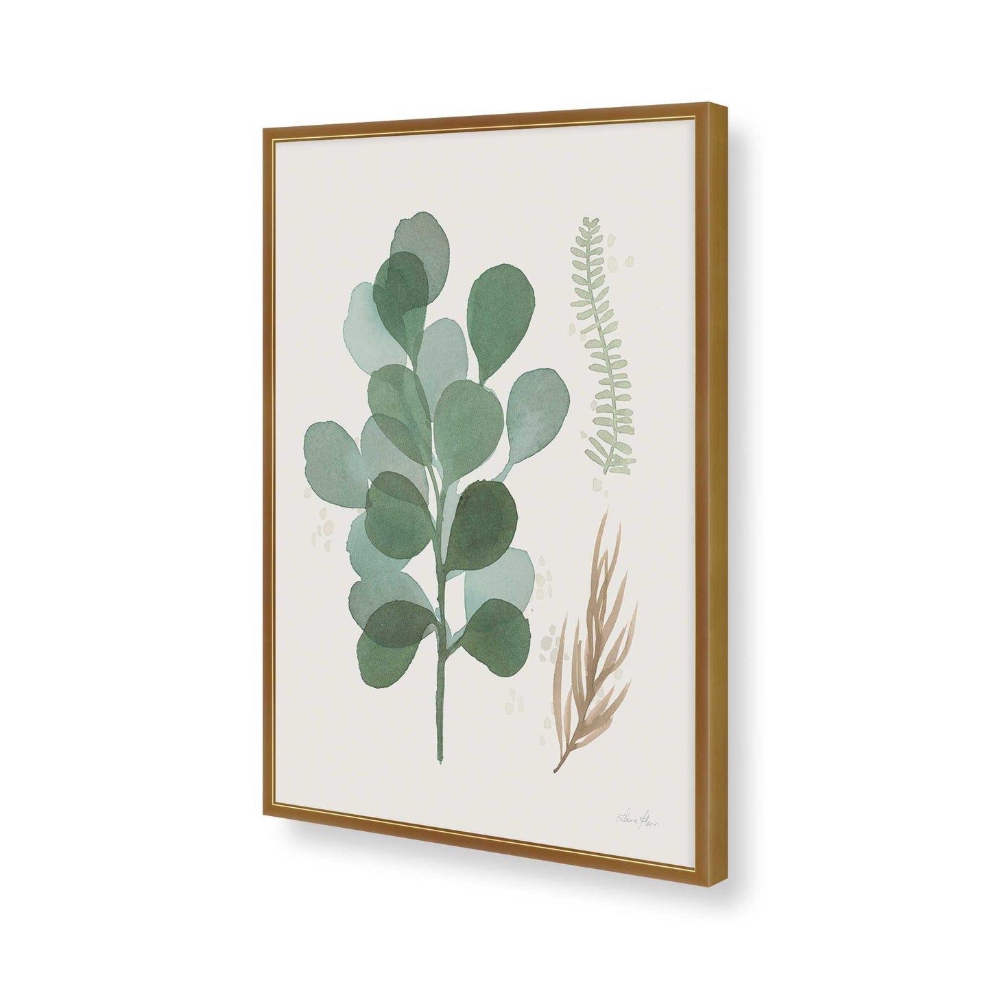 [Color:Polished Gold], Picture of art in a Polished Gold frame of the corner