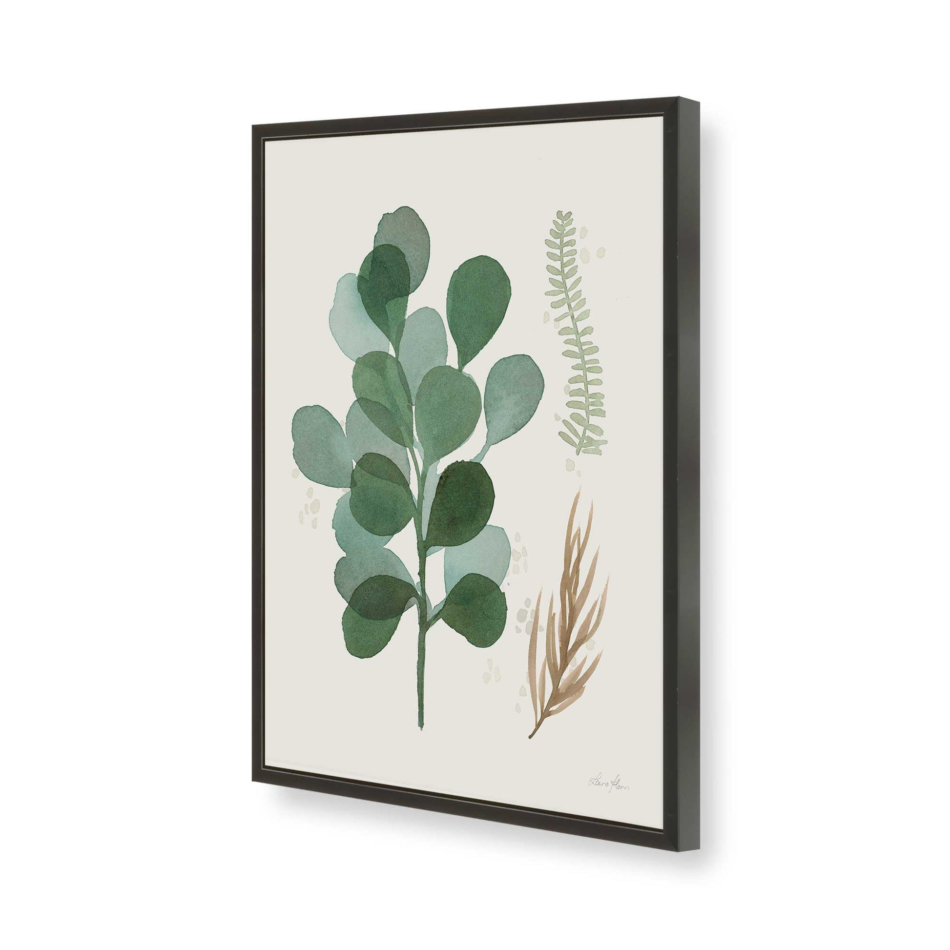 [Color:Satin Black], Picture of art in a Satin Black frame of the corner