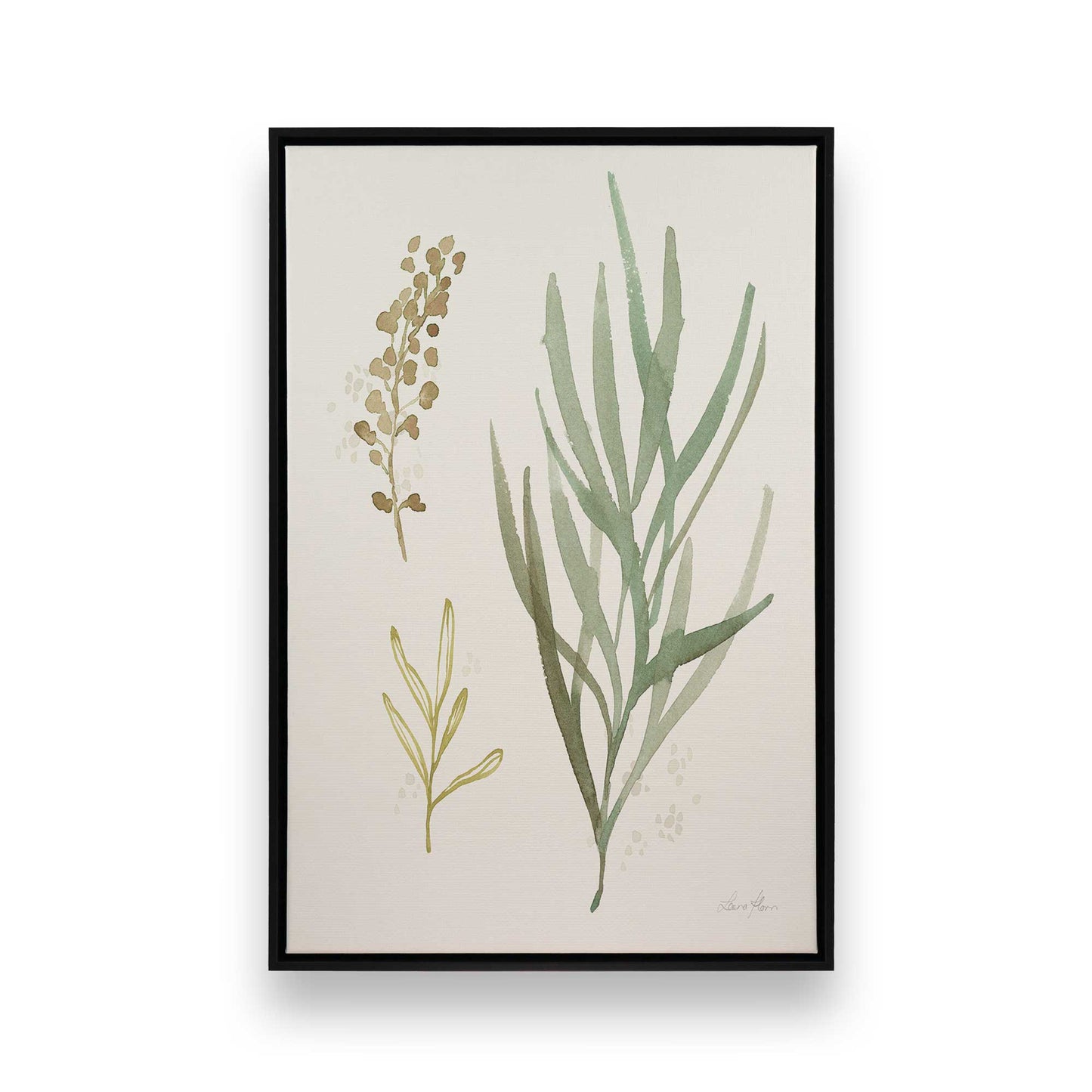 Earthy Greens in Bloom, Set of 4 Canvas Prints