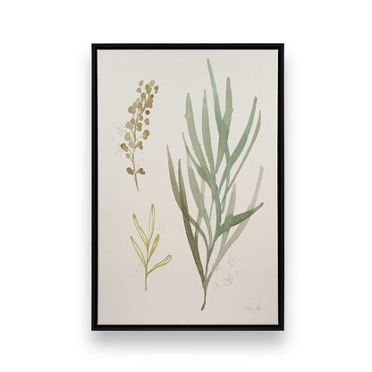 Earthy Greens in Bloom, Set of 4 Canvas Prints