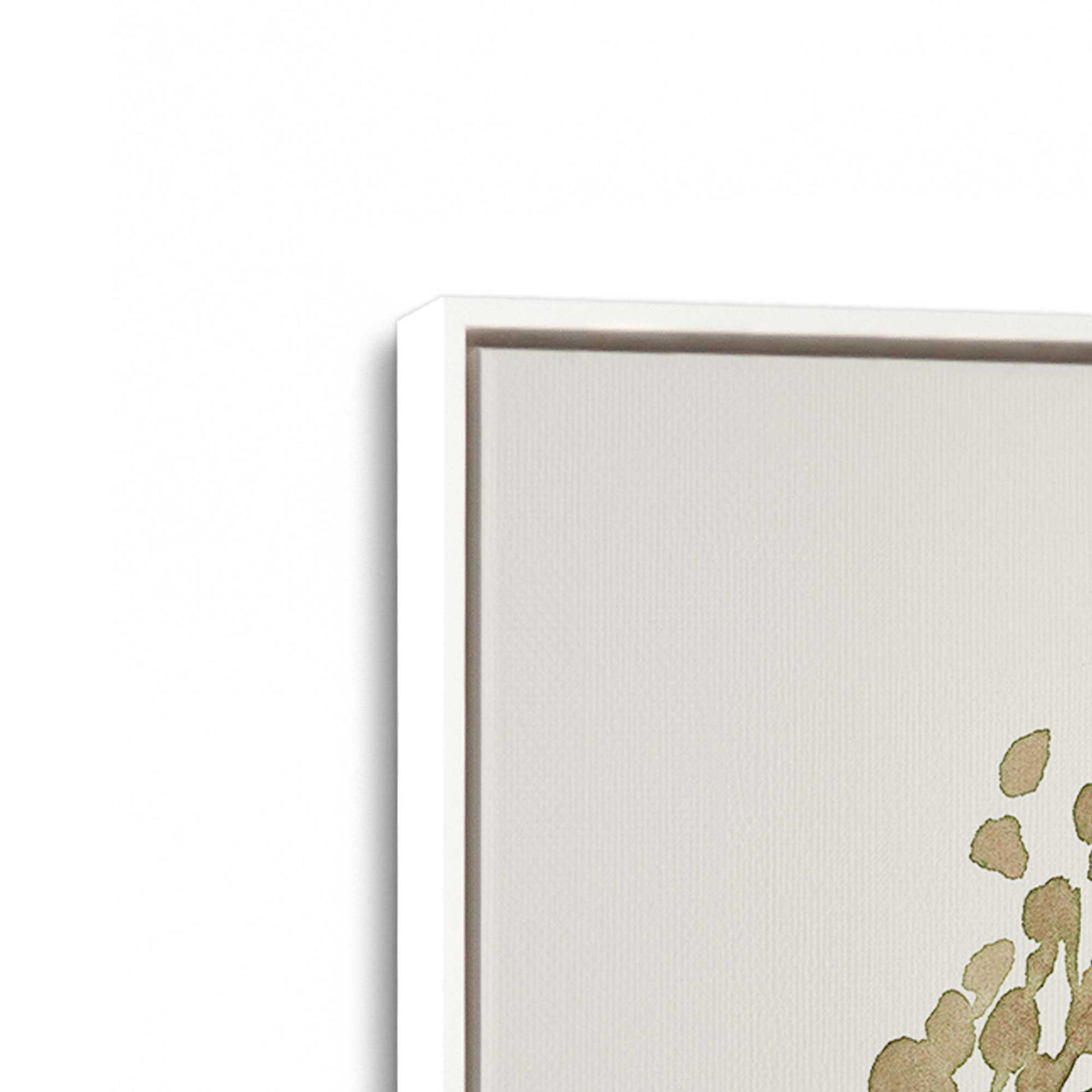 [Color:Opaque White], Picture of art in a White frame at an angle