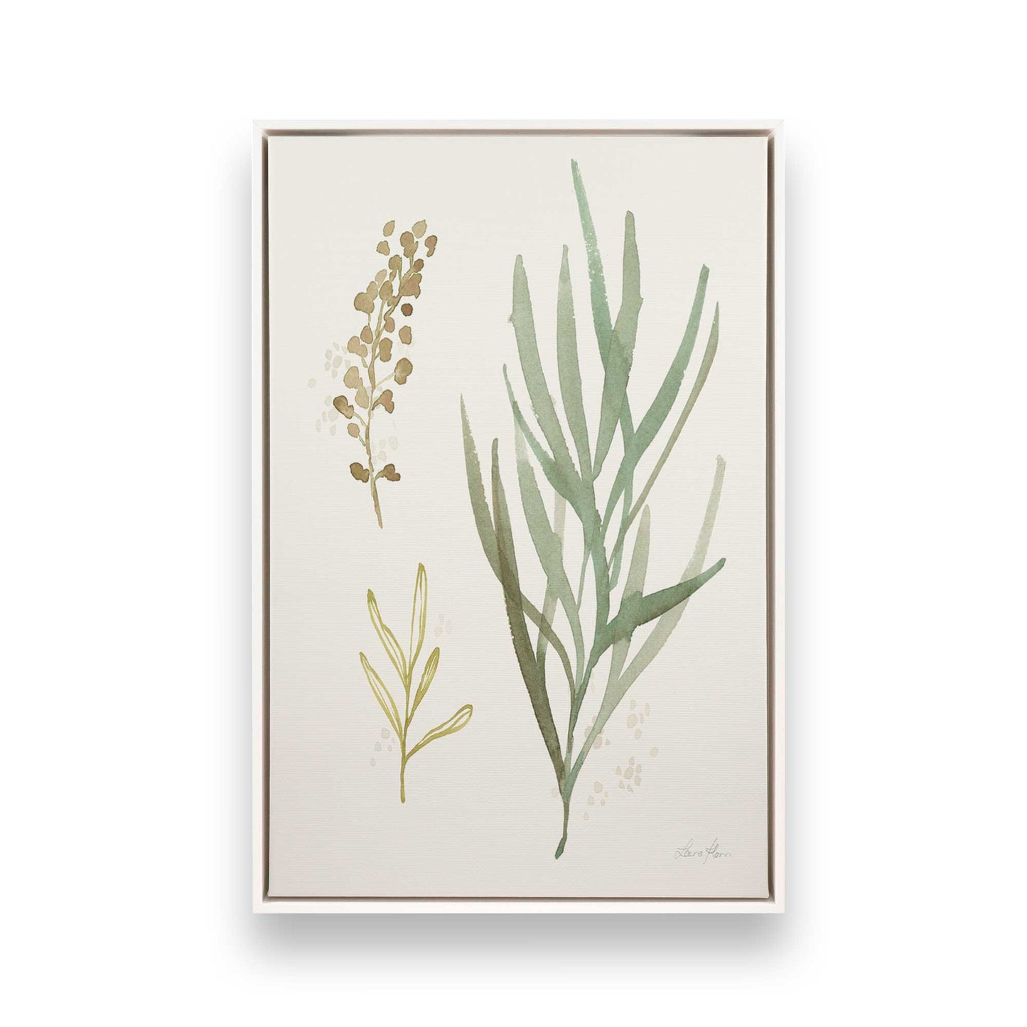 Earthy Greens in Bloom, Set of 4 Canvas Prints