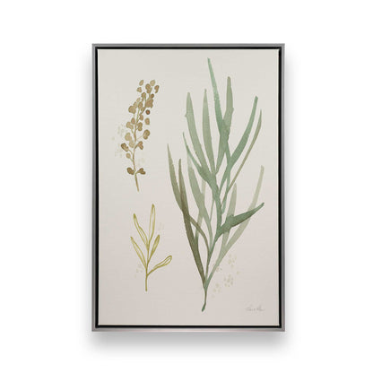 Earthy Greens in Bloom, Set of 4 Canvas Prints