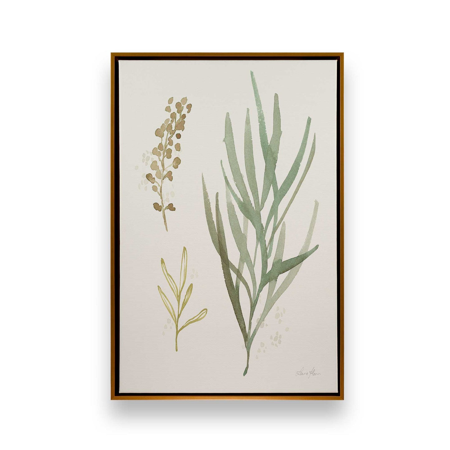 Earthy Greens in Bloom, Set of 4 Canvas Prints