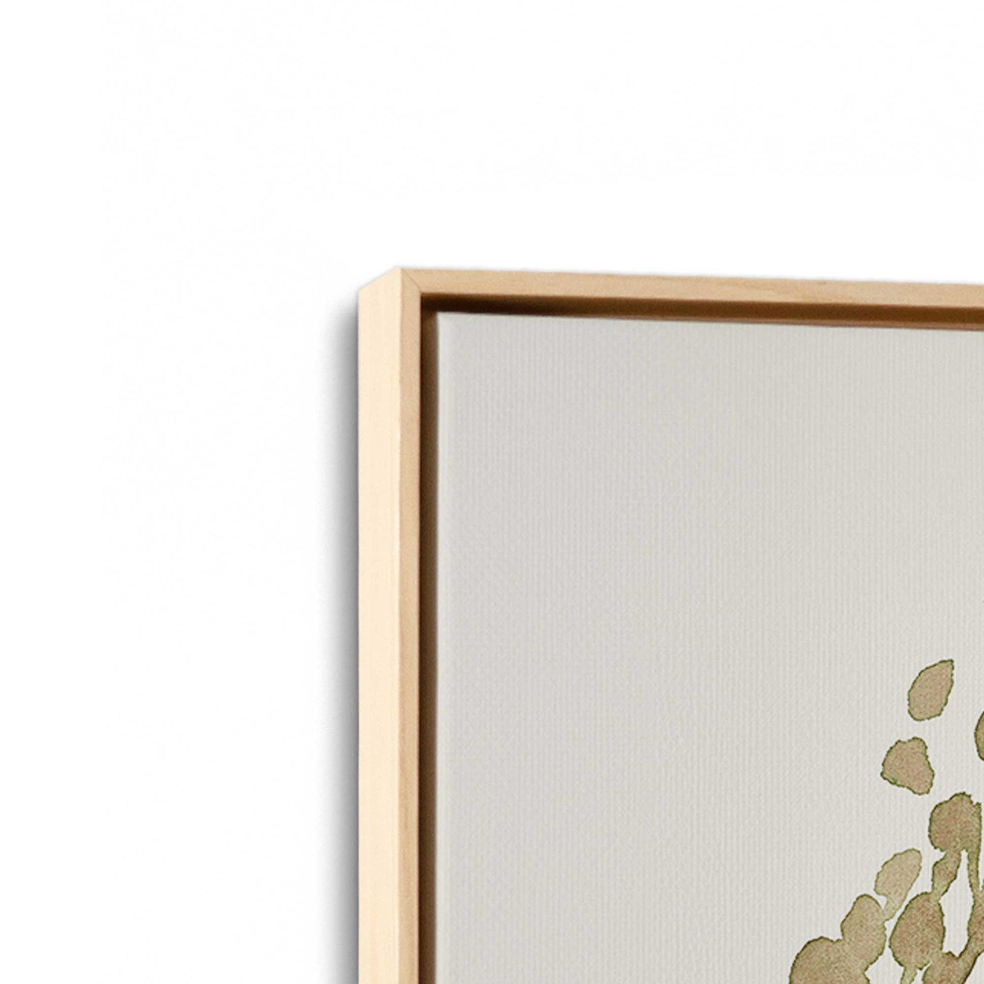 [Color:American Maple], Picture of art in a American Maple frame at an angle