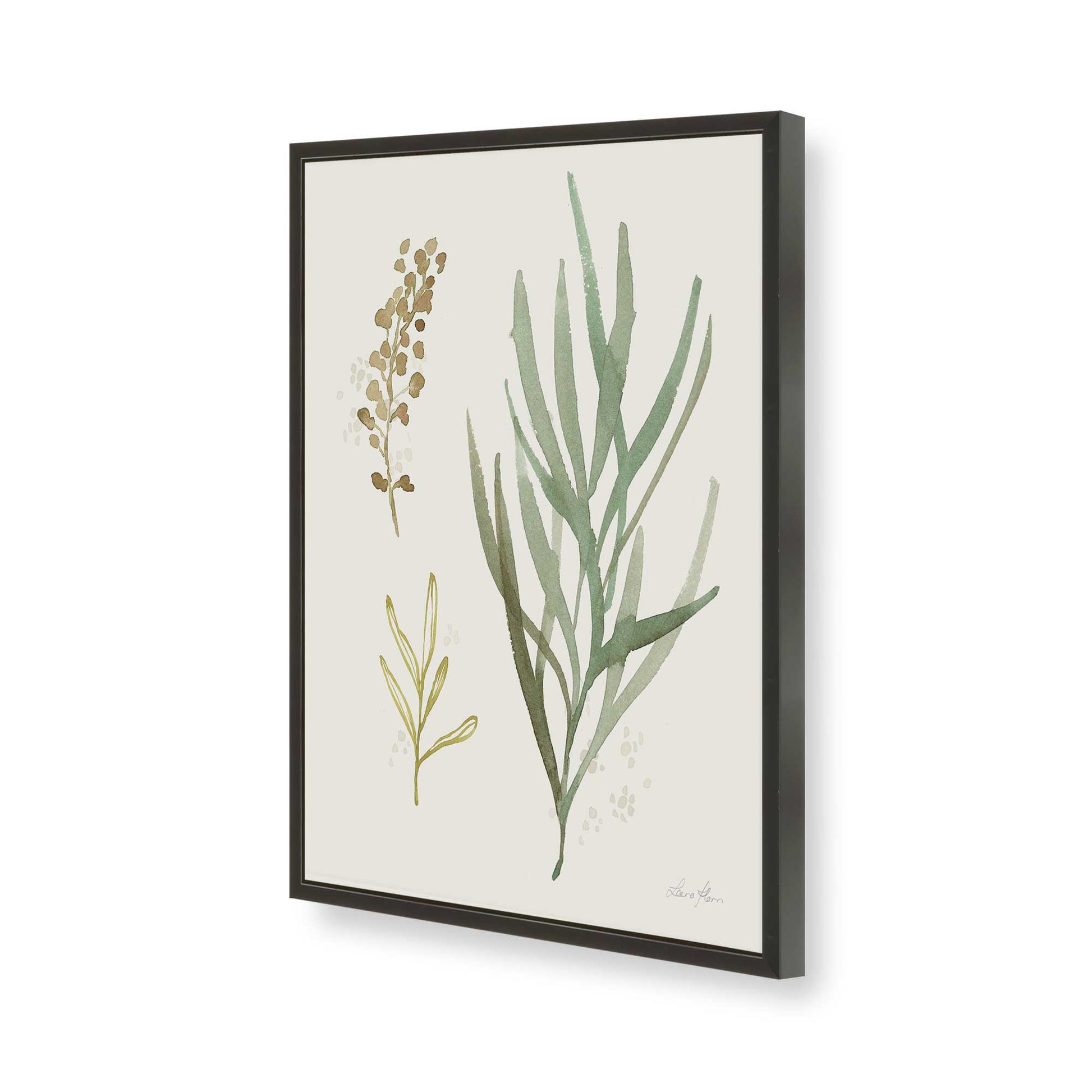 [Color:Satin Black], Picture of art in a Satin Black frame of the corner