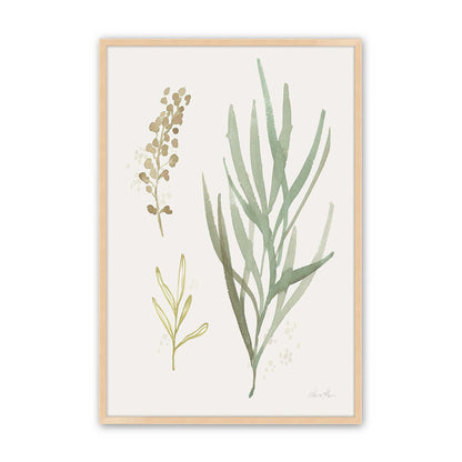 Earthy Greens in Bloom Set of 4 Art Prints