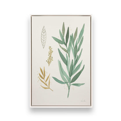 Earthy Greens in Bloom, Set of 4 Canvas Prints