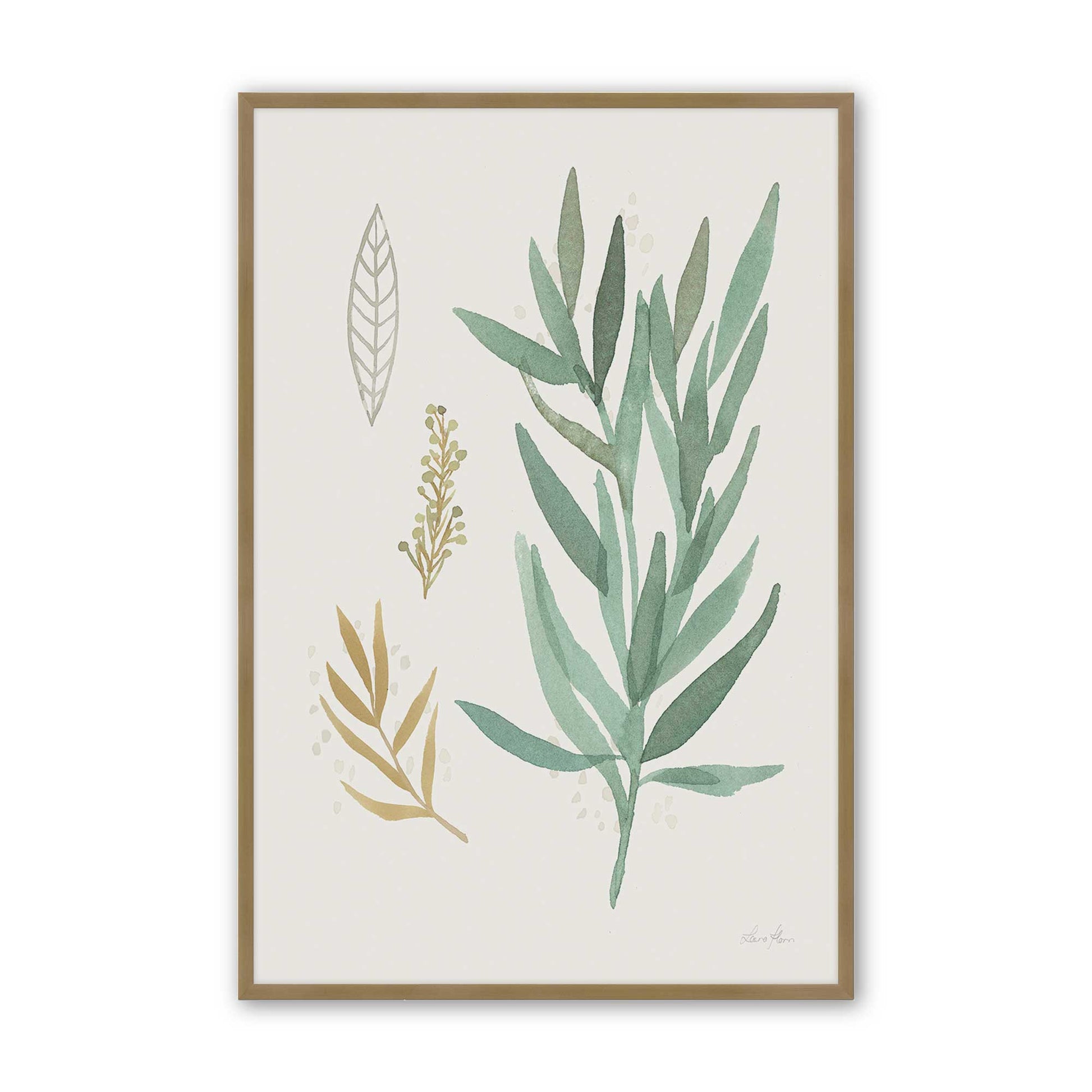 [Color:Brushed Gold], Picture of art in a Brushed Gold frame