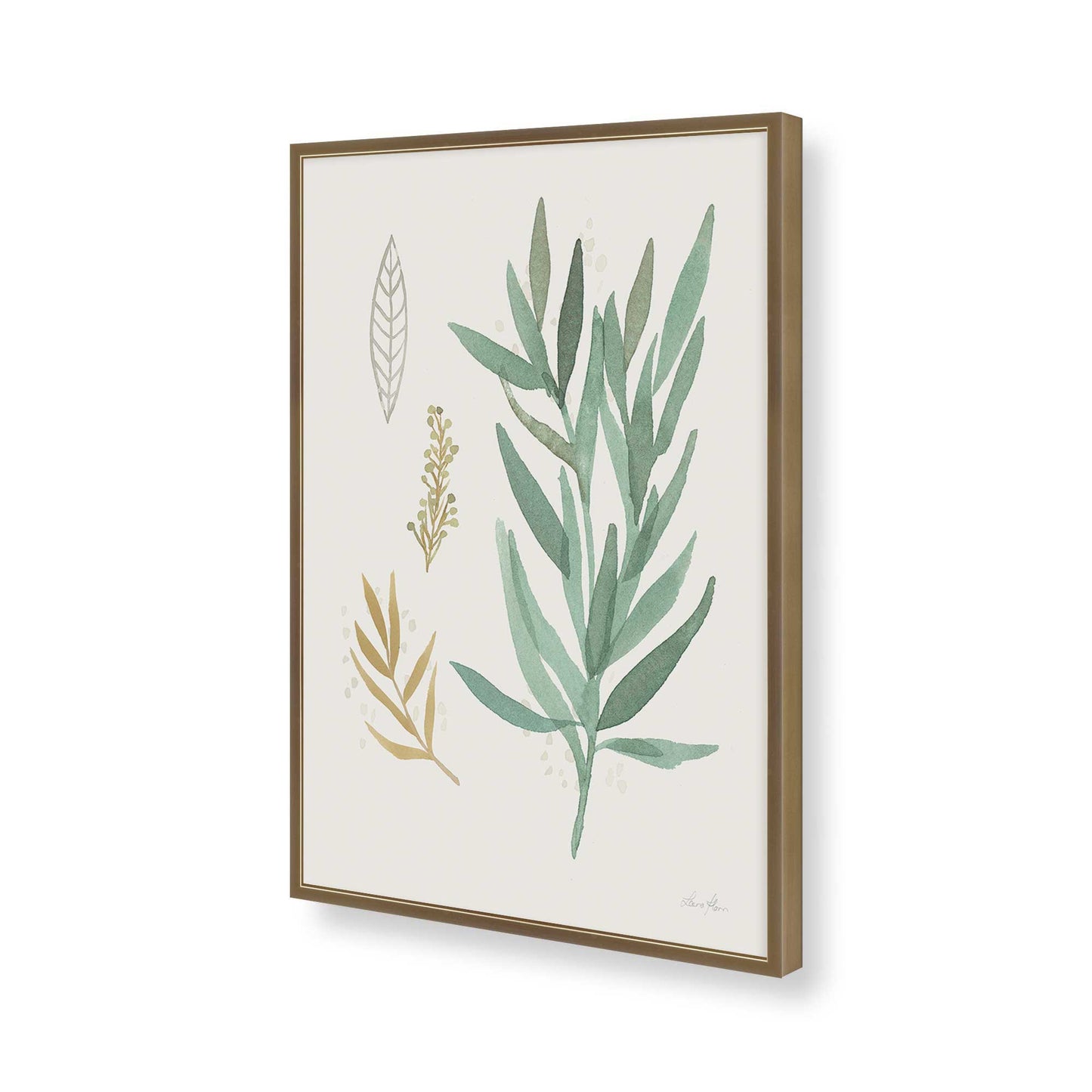 [Color:Brushed Gold], Picture of art in a Brushed Gold frame of the corner
