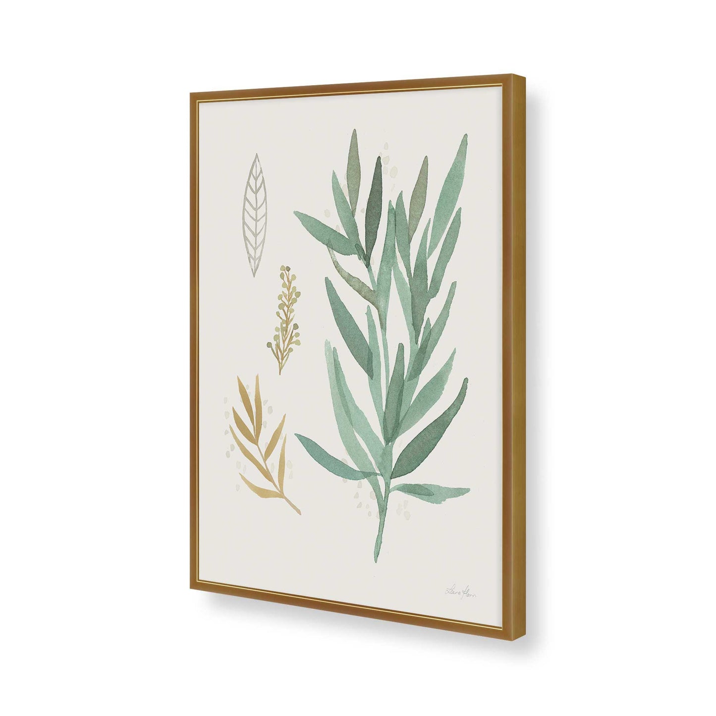 [Color:Polished Gold], Picture of art in a Polished Gold frame of the corner