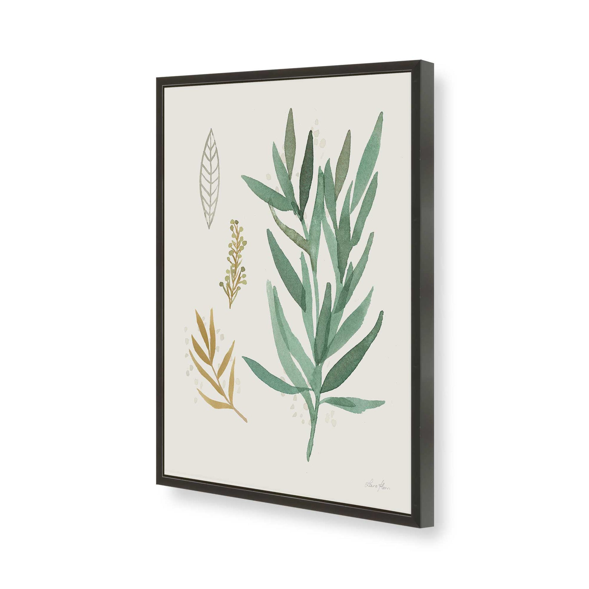 [Color:Satin Black], Picture of art in a Satin Black frame of the corner