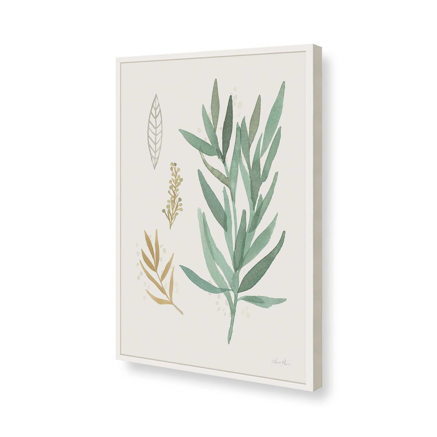 [Color:Opaque White], Picture of art in a Opaque White frame of the corner